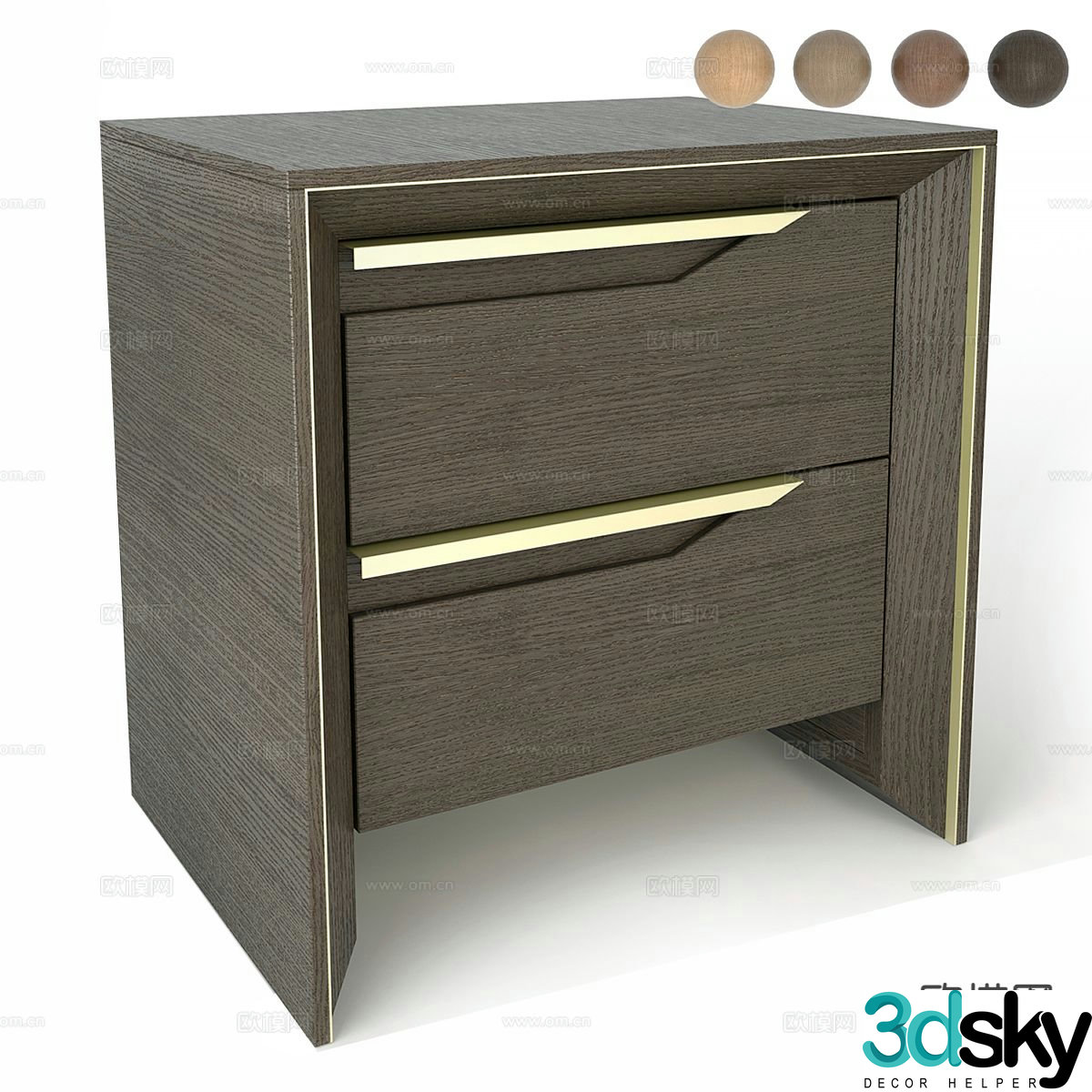Simple bedside table 3d model