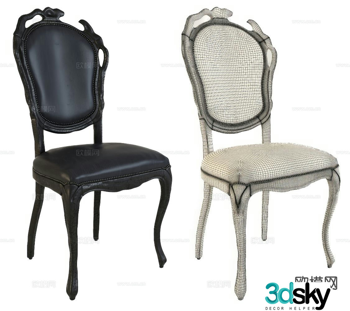Moooi chair dining chair single chair 3d model