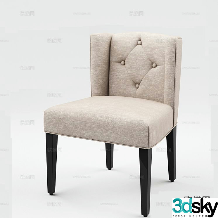EICHHOLTZ modern single chair dining chair 3d model