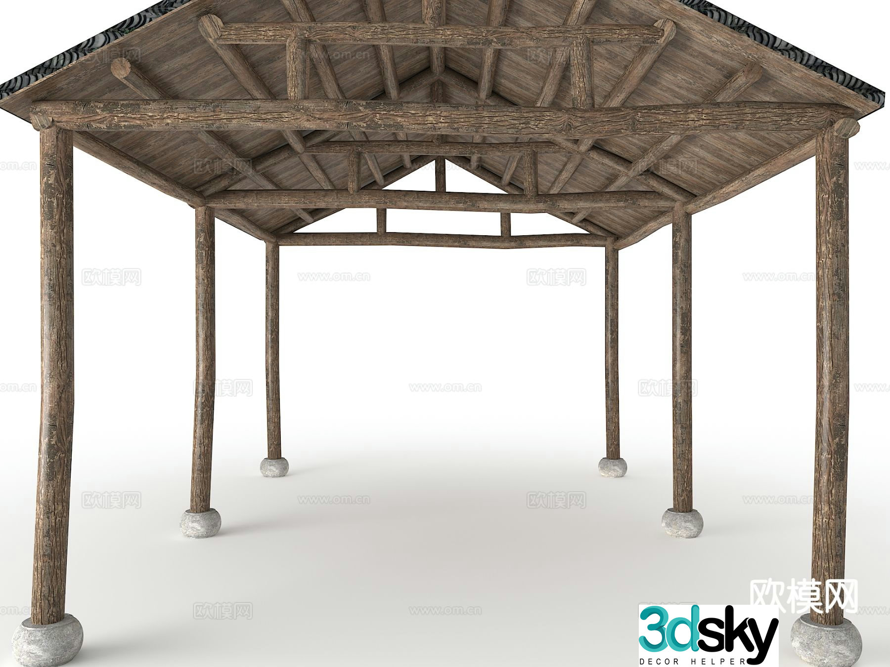 Chinese style pavilion pavilion gallery 3D model