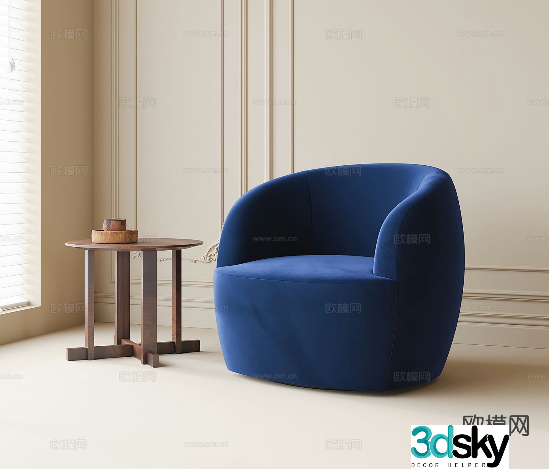 Modern single sofa sofa chair 3d model