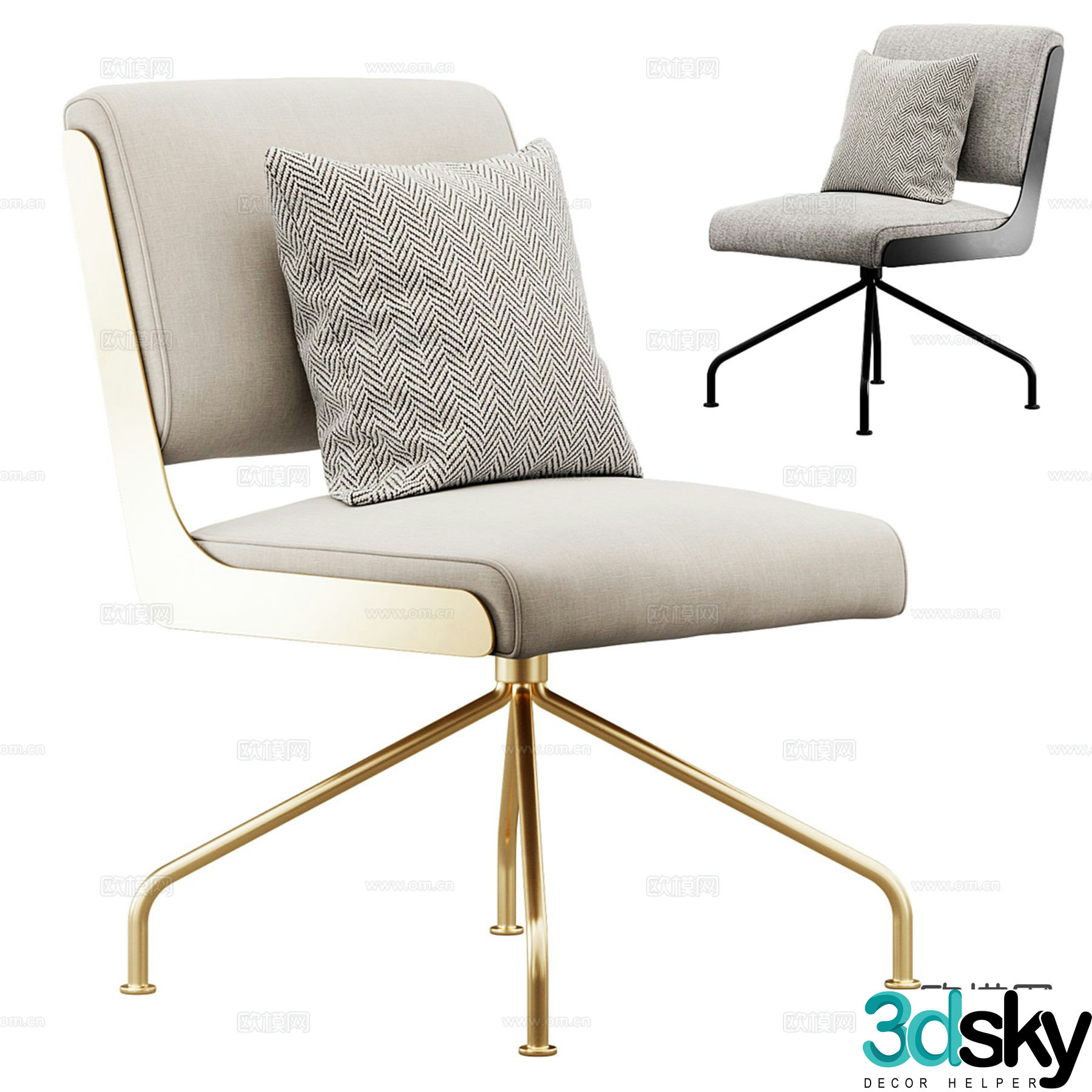 Rue Cambon office chair conference chair 3d model