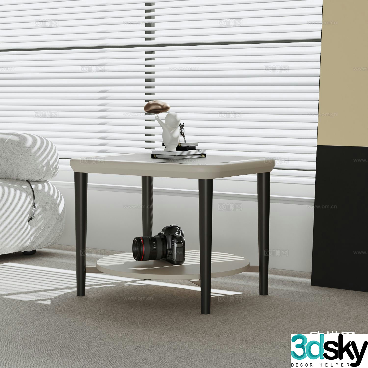 Modern side table corner table 3d model