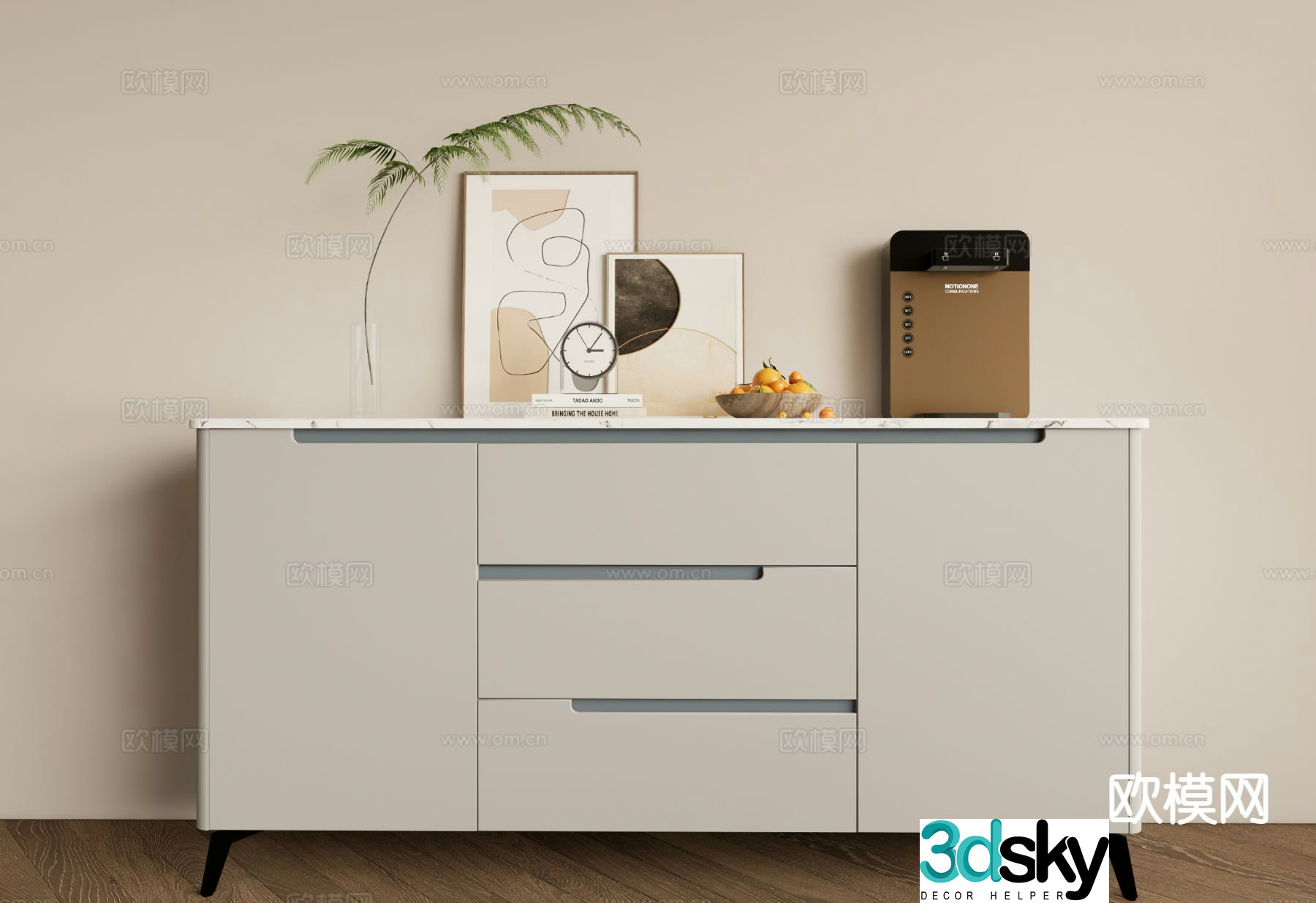 Modern sideboard 3d model