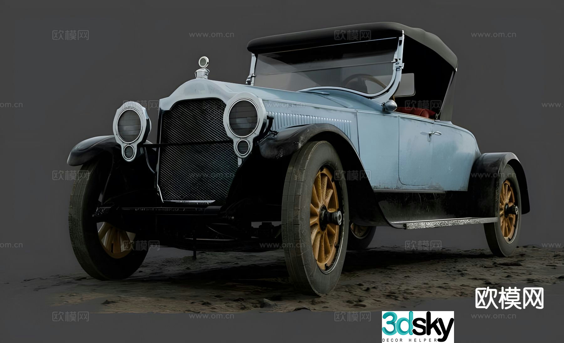 European car classic car 3d model