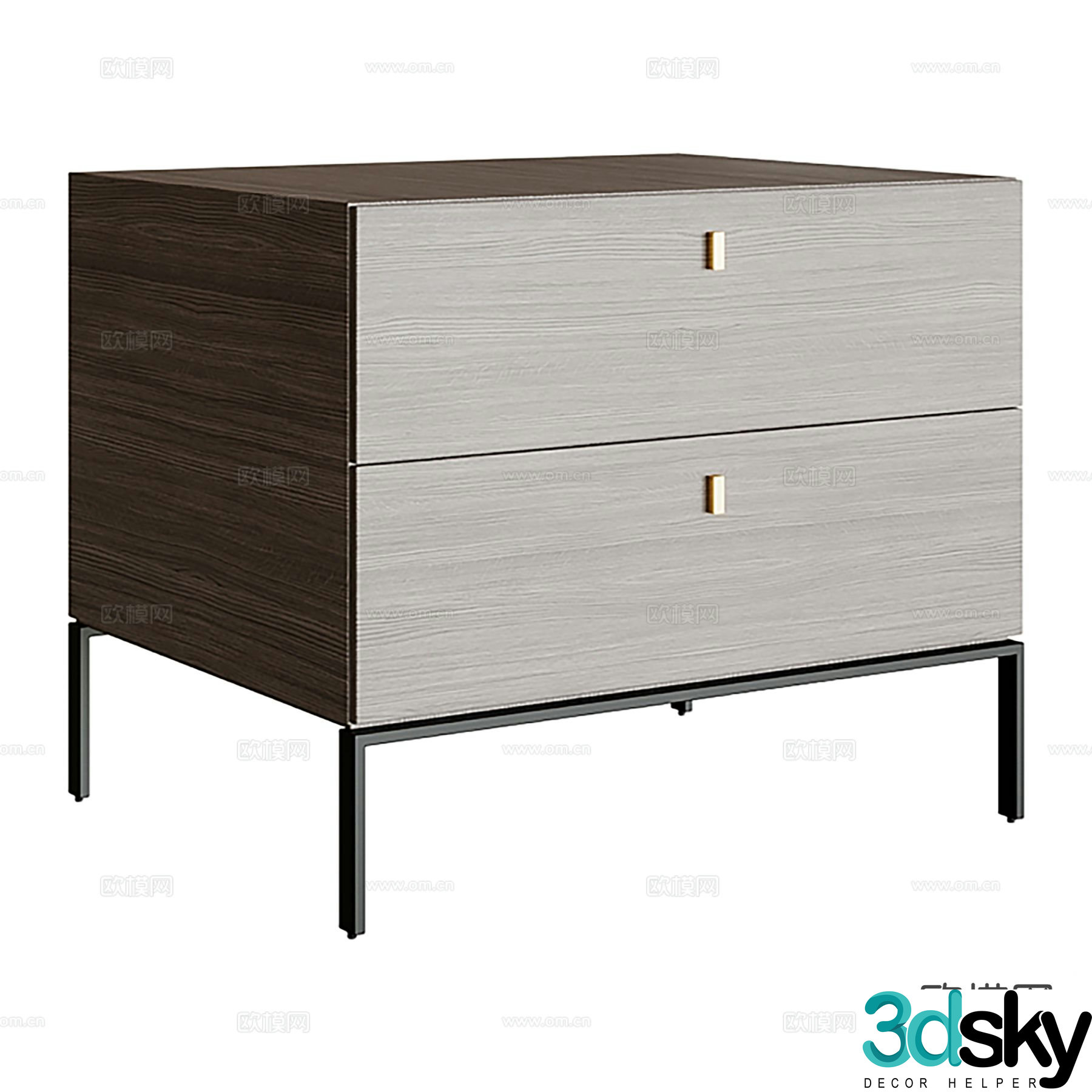 Laskasas AMBER bedside table 3d model