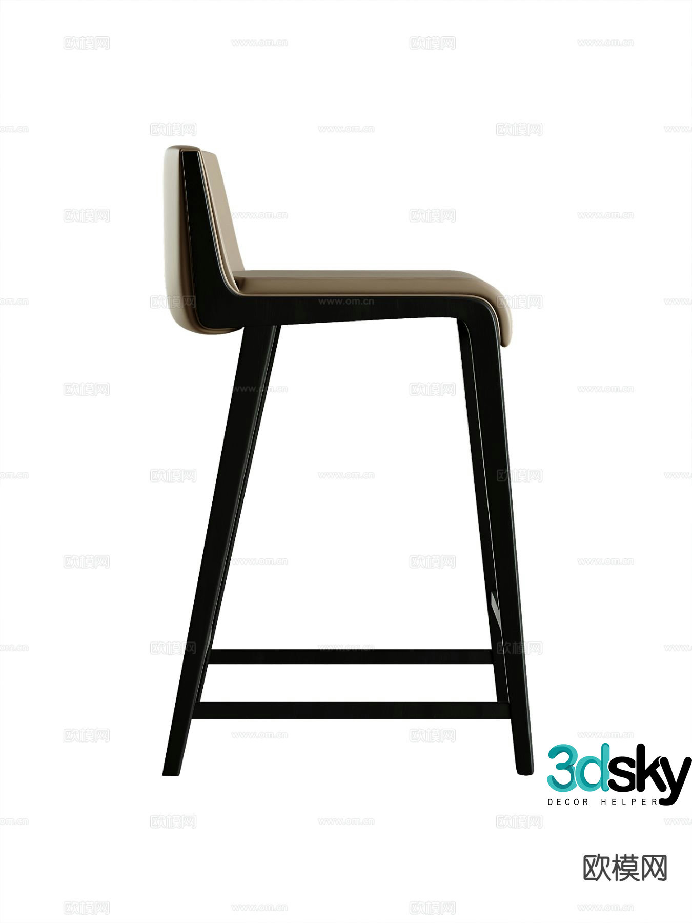 Modern bar stool bar stool high stool 3d model