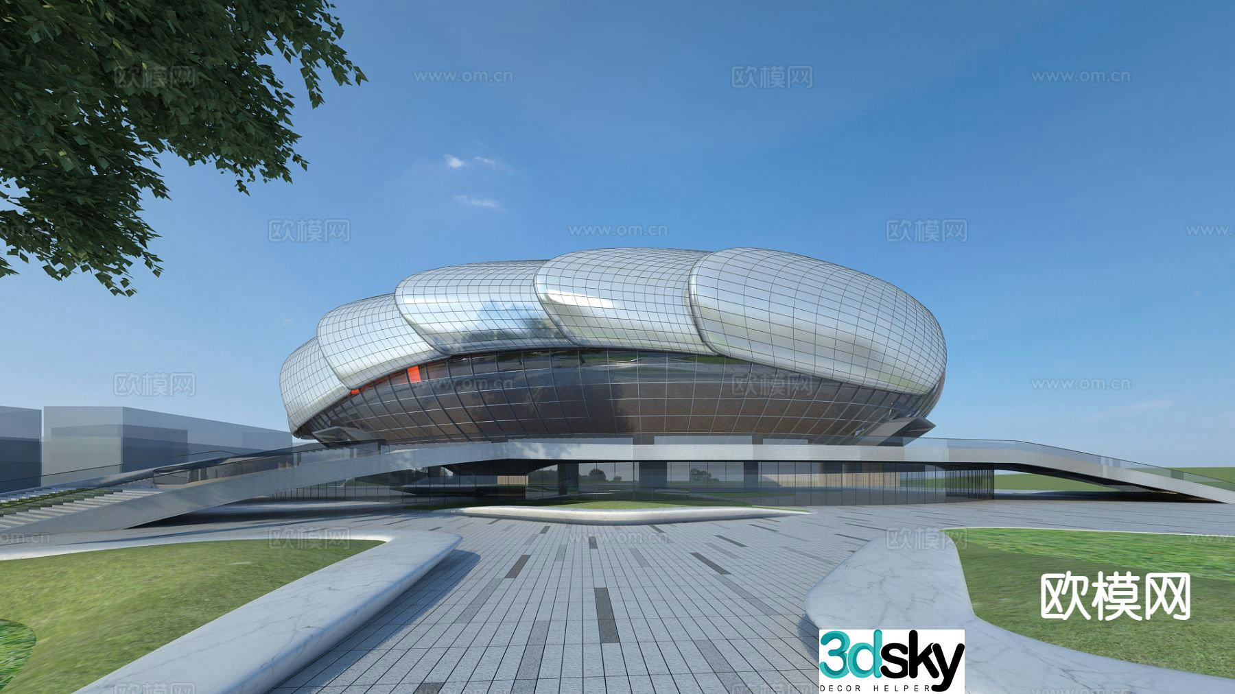 3D model of exhibition hall appearance