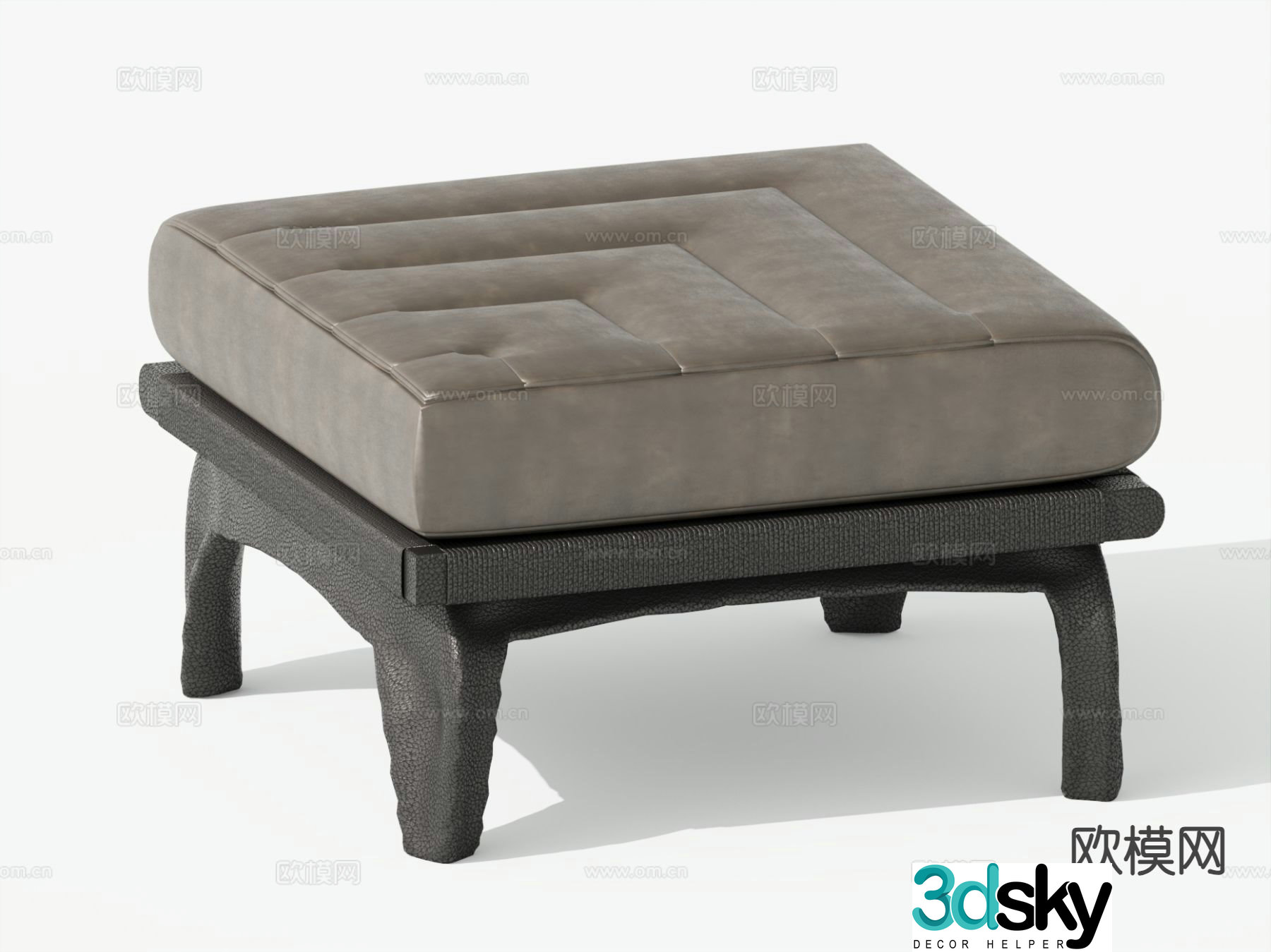 Stool shoe changing stool low stool 3d model