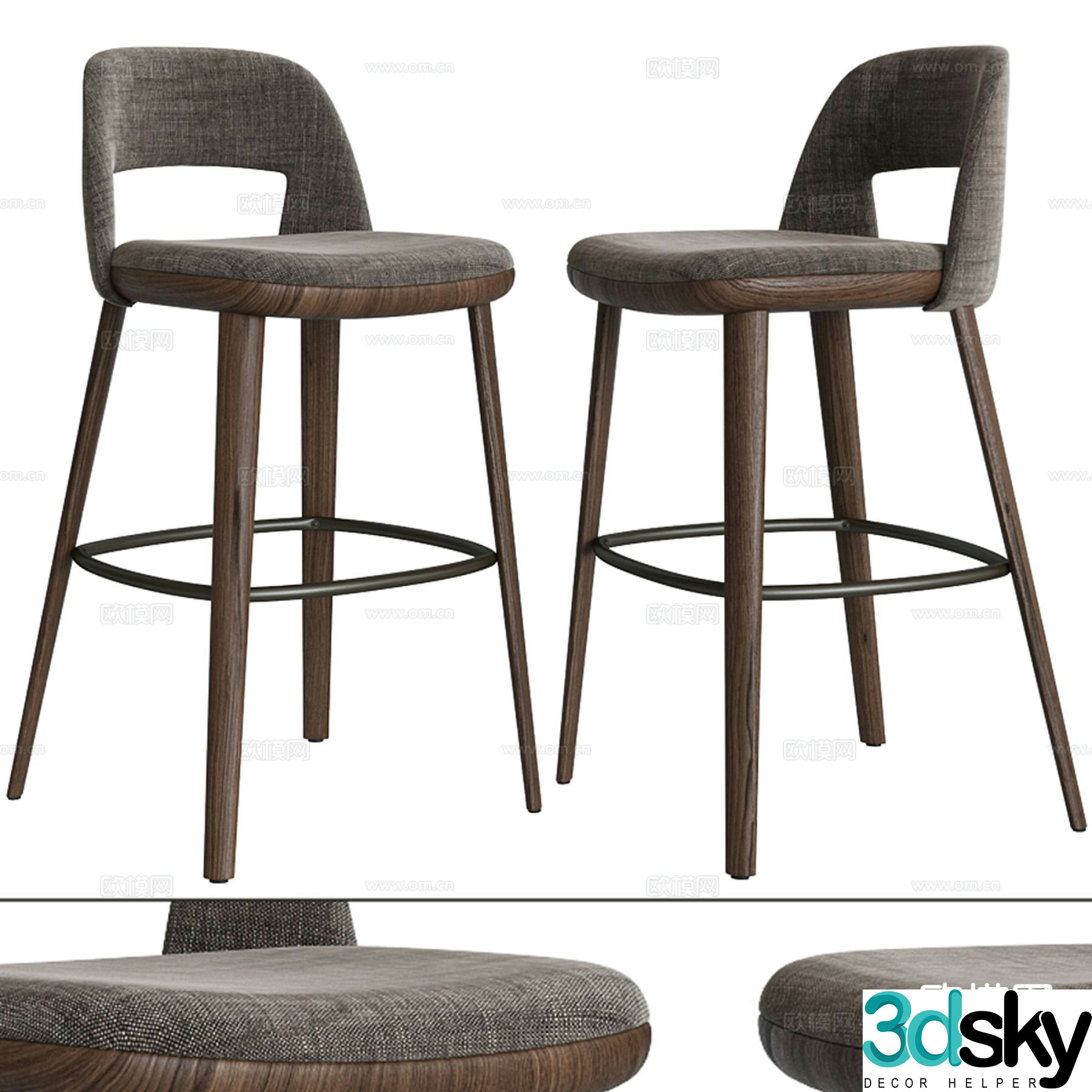 Path Bross bar stool bar stool high stool 3d model