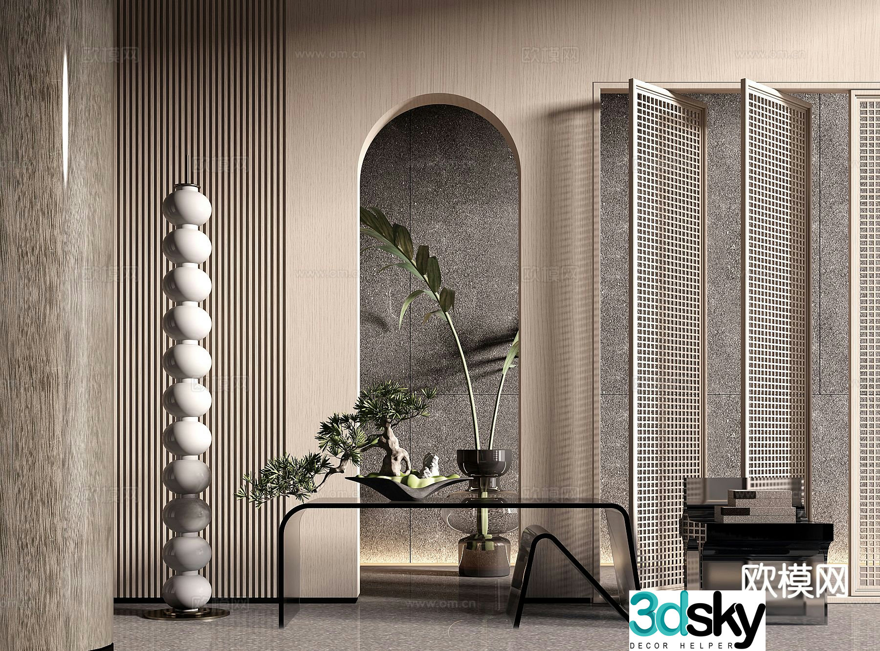 Light luxury stool acrylic sofa stool 3d model