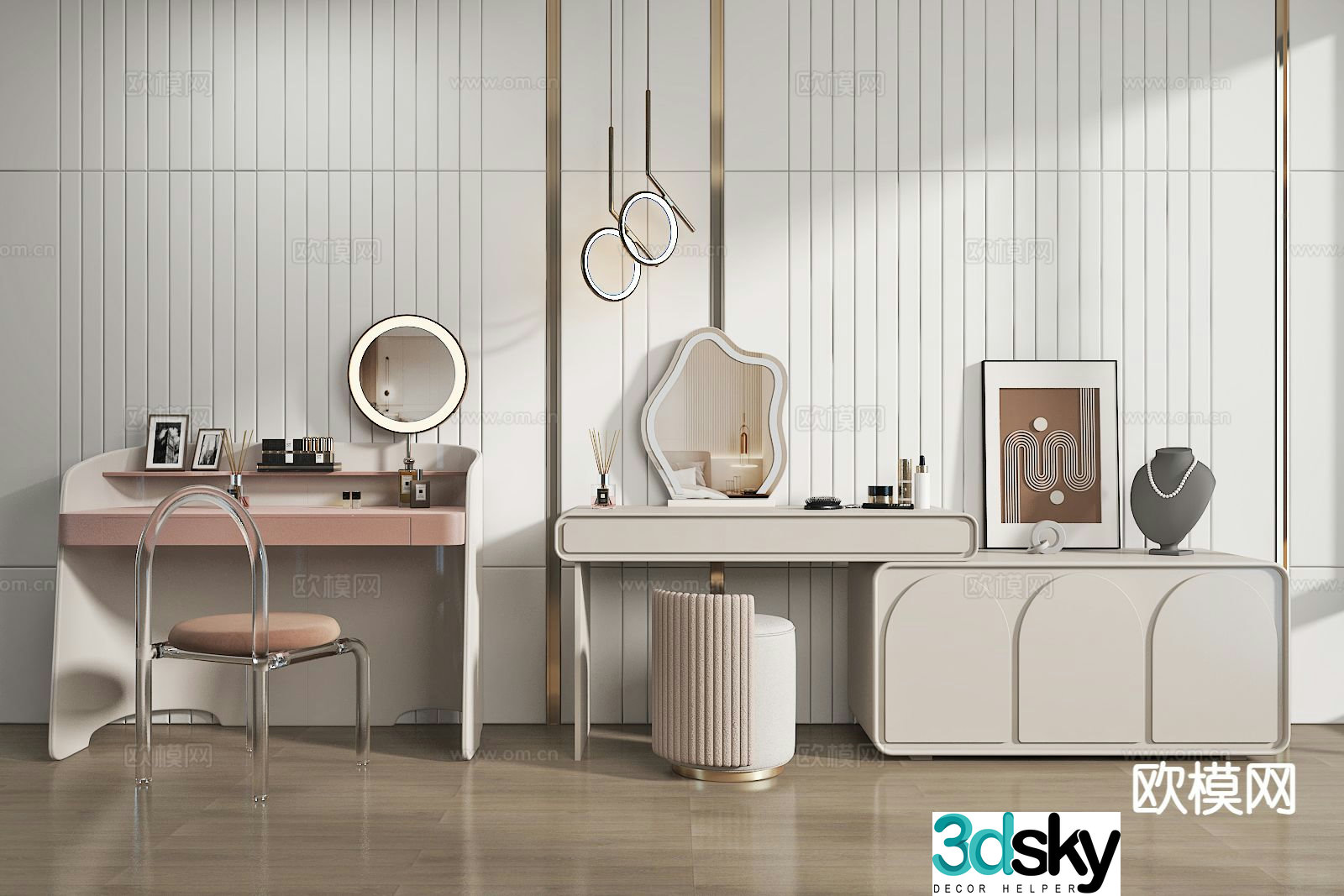 Modern dressing table 3d model