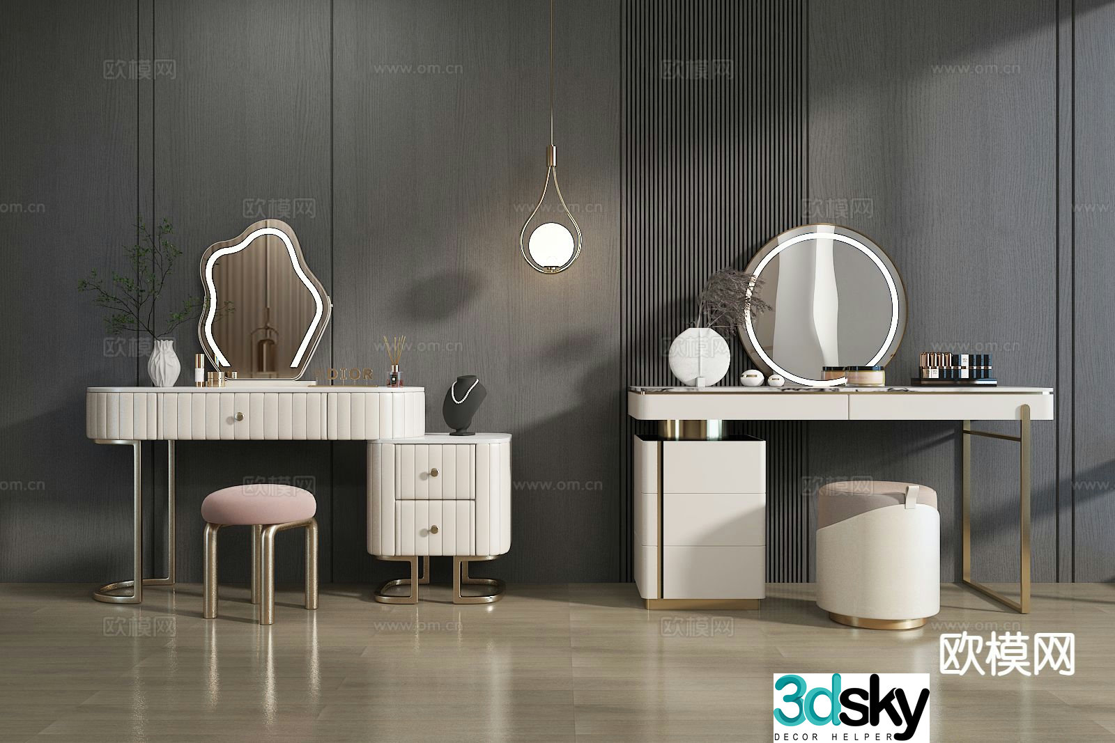 Modern dressing table 3d model