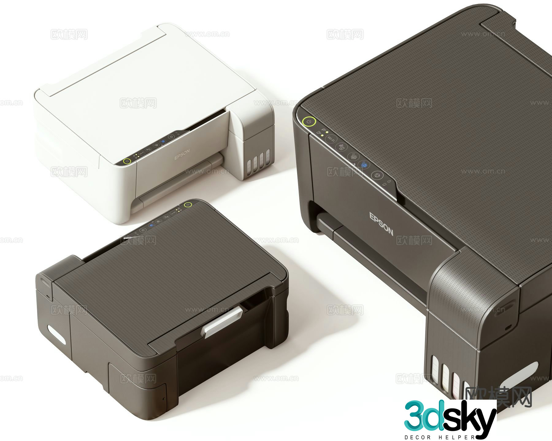 printer copier 3d model
