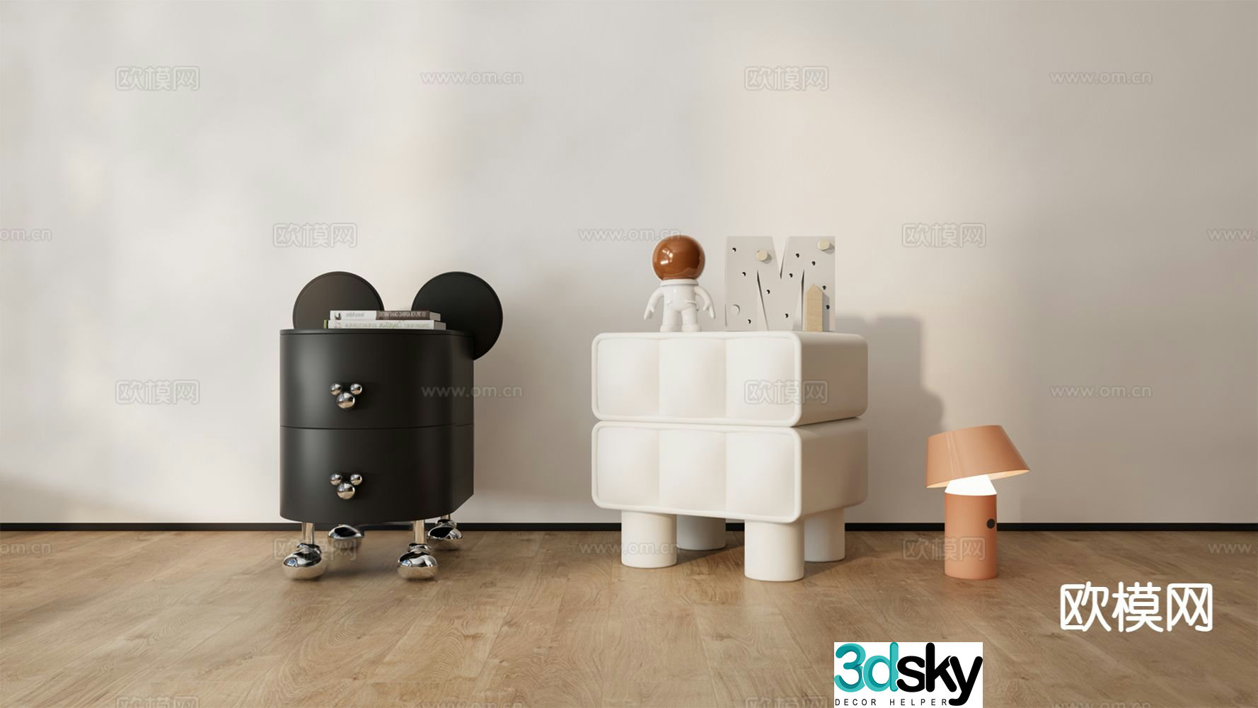 Mickey Mouse bedside table 3d model