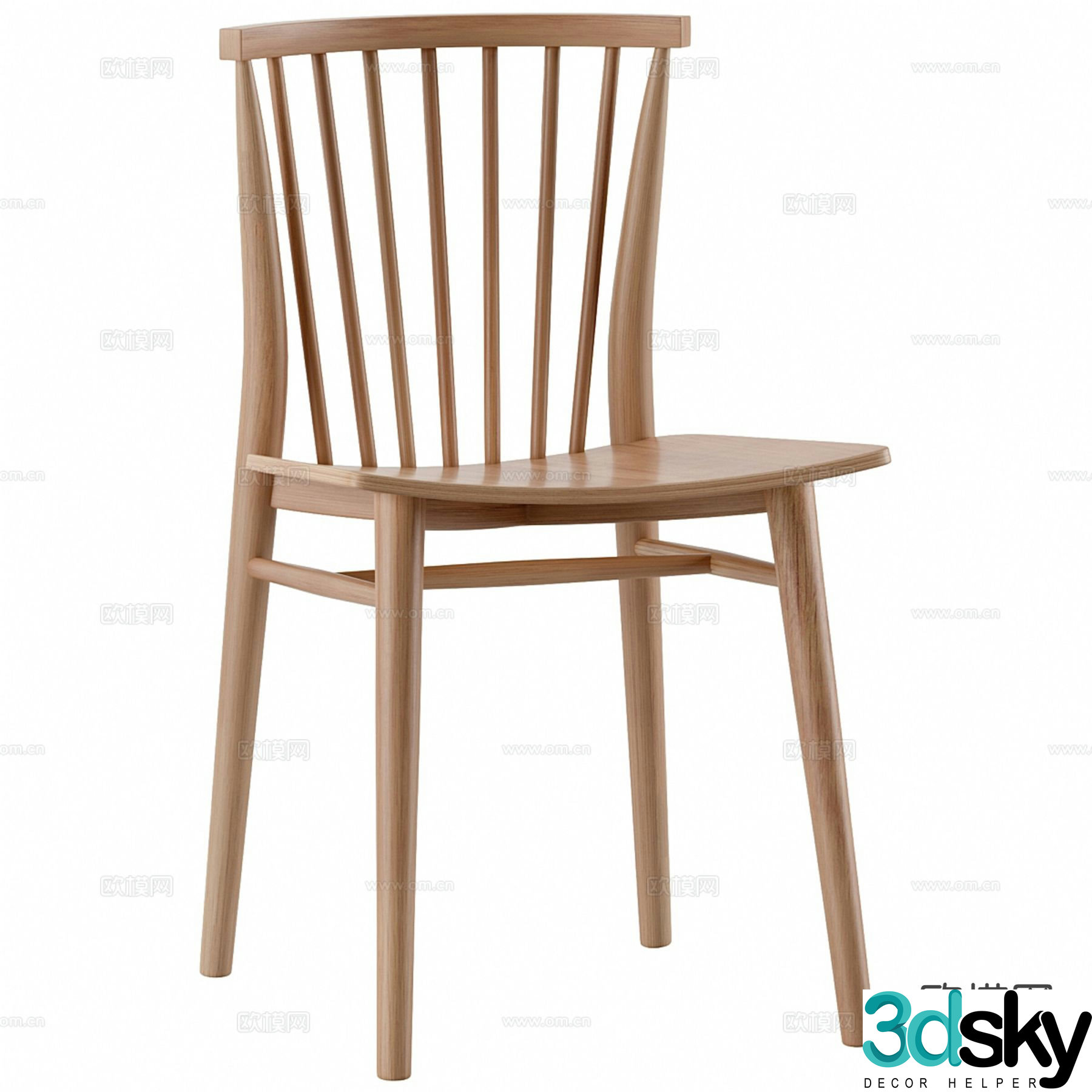 Modern chair dining chair single chair 3d model