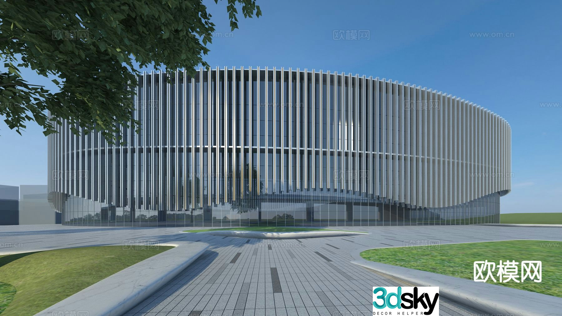 3D model of exhibition hall appearance