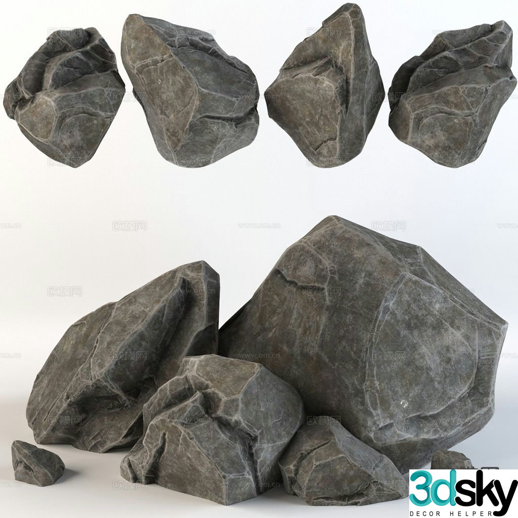 stone landscape stone modeling stone 3d model