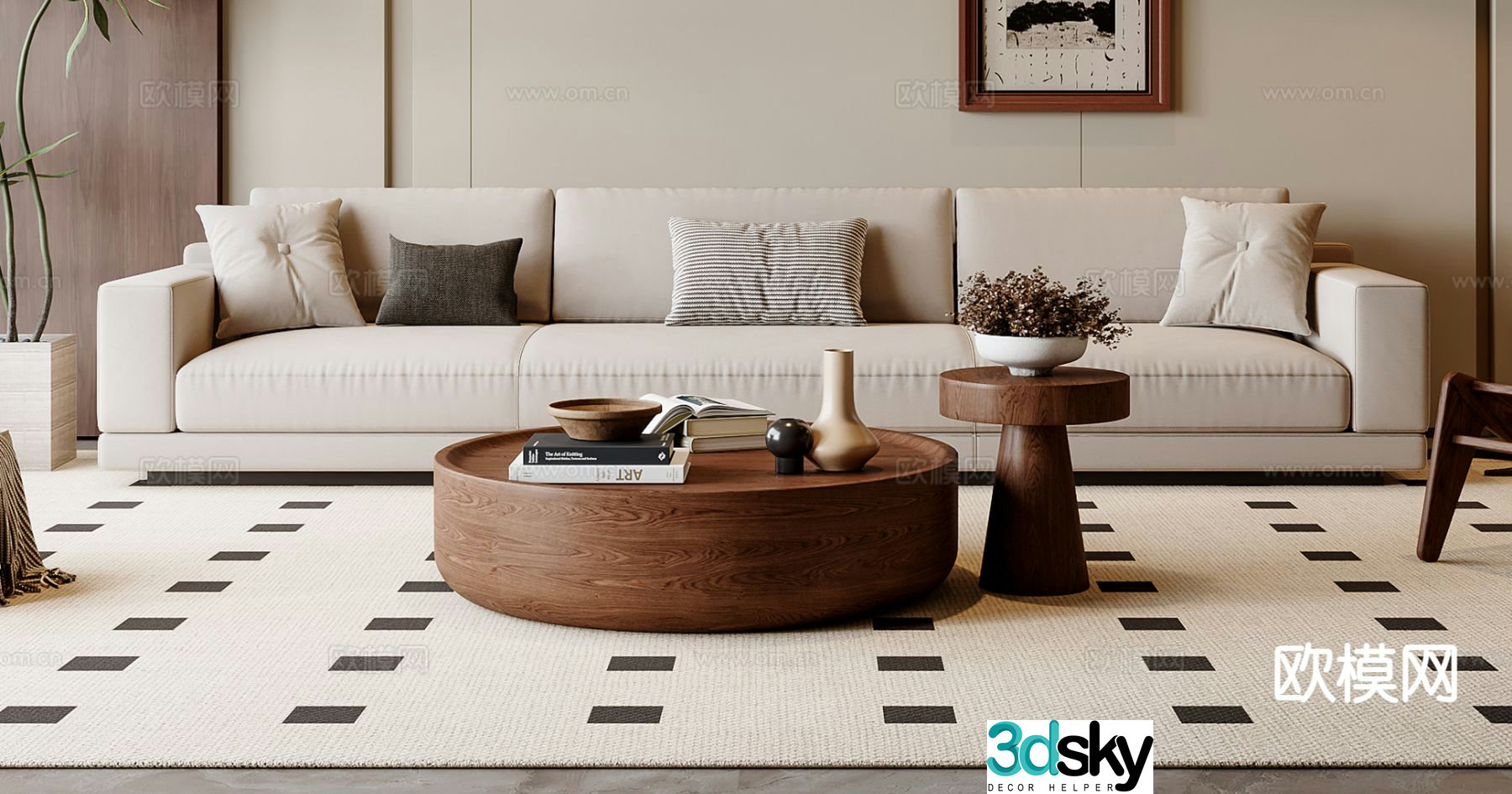 Medieval style sofa modular sofa 3d model