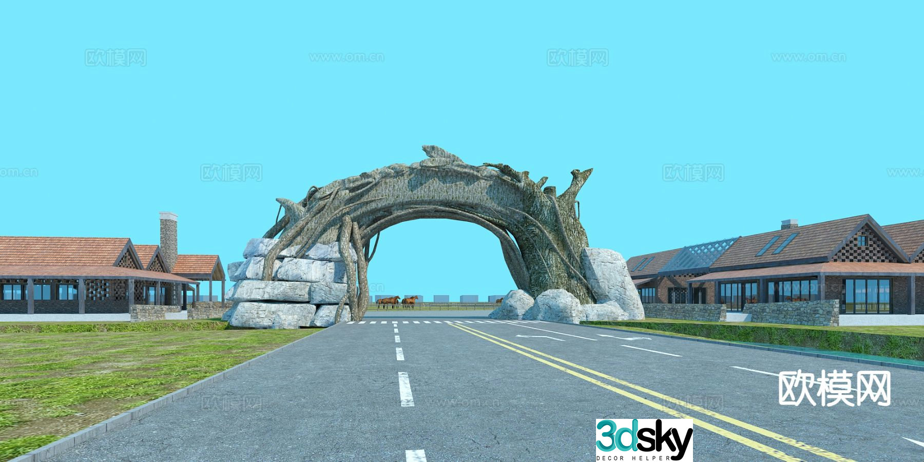 Cultural small building cultural tourism building 3D model