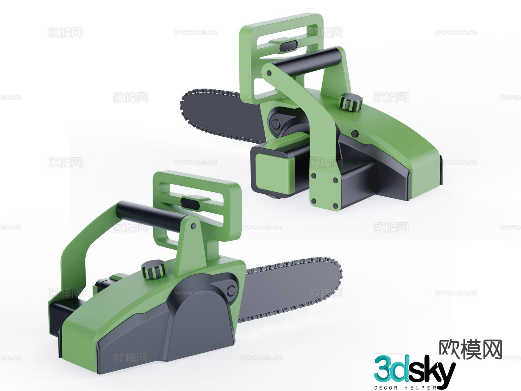 Industrial equipment chainsaw 3d model