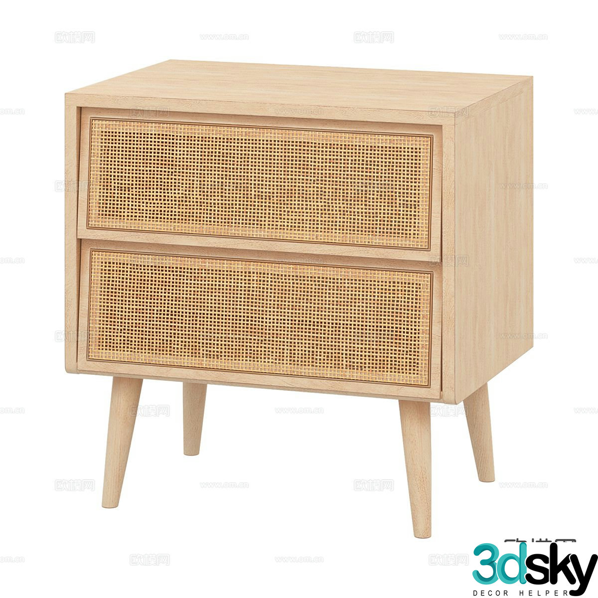 Nordic bedside table 3d model