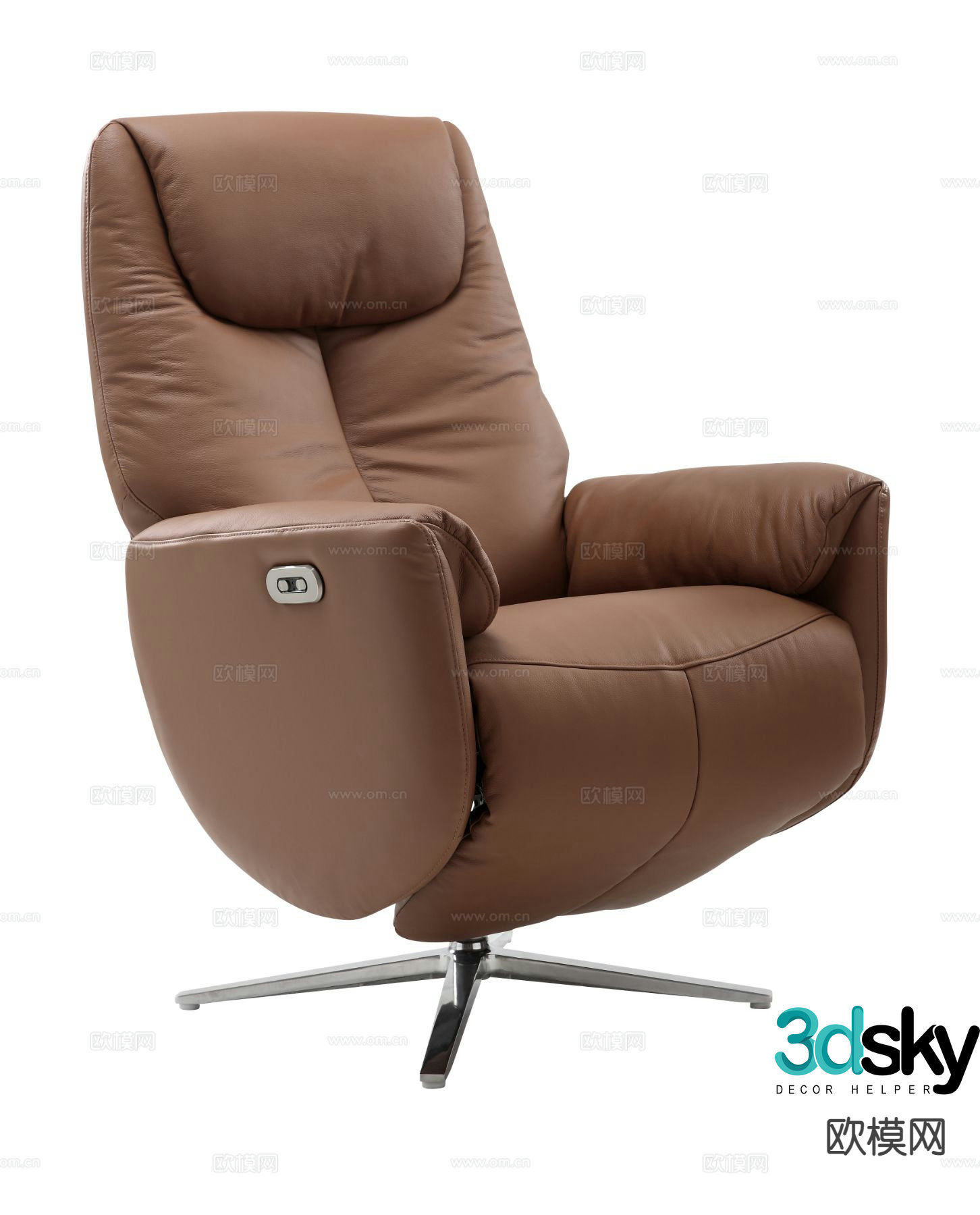 Modern leisure sofa leather sofa 3d model
