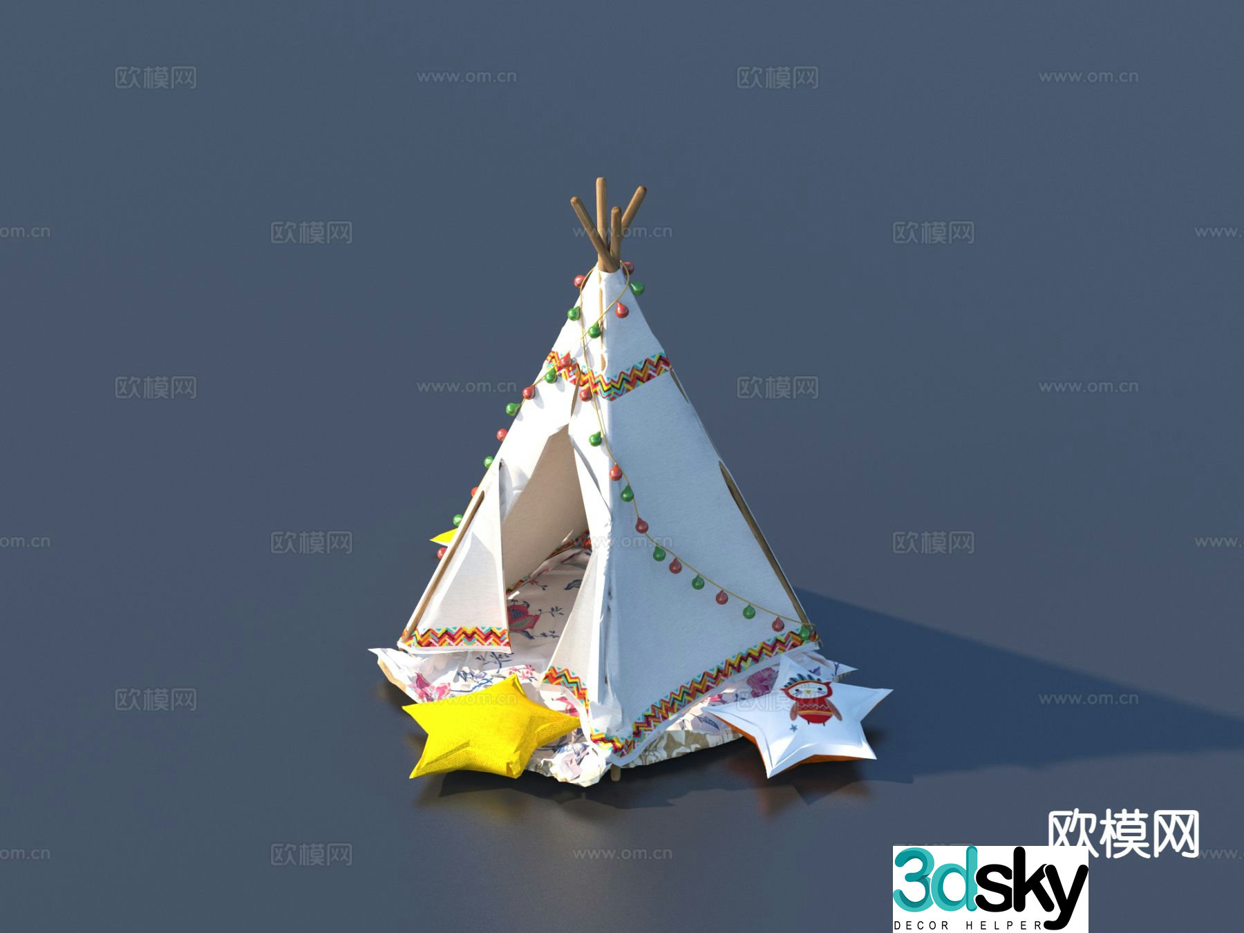 Outdoor tent tent camp outdoor sketch 3d model