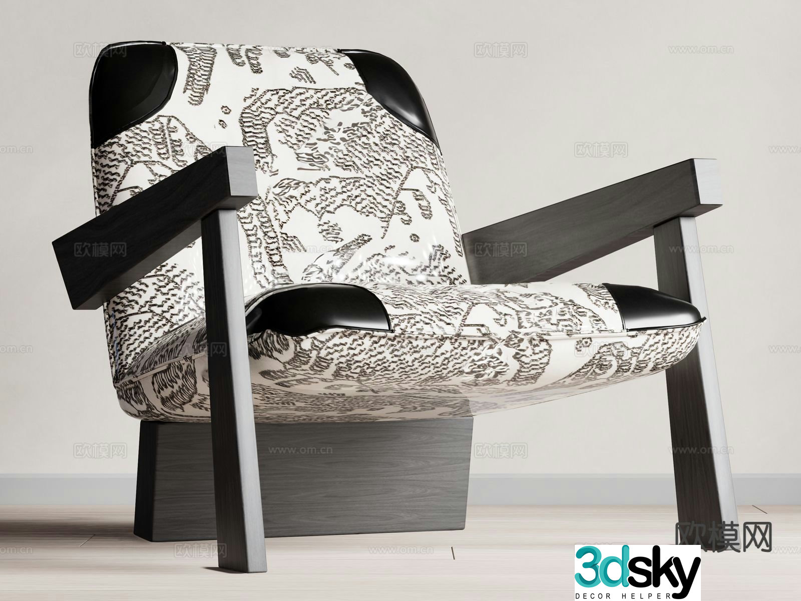 Medieval style leisure chair 3d model