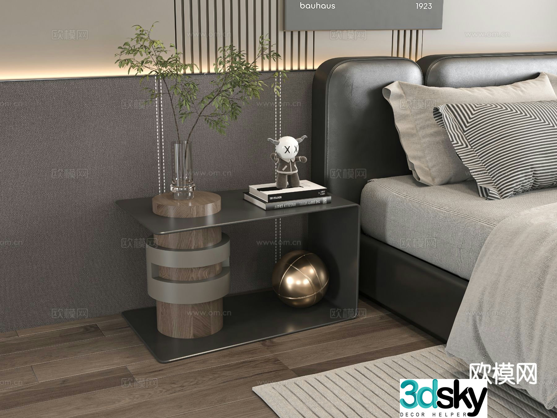Modern bedside table 3d model