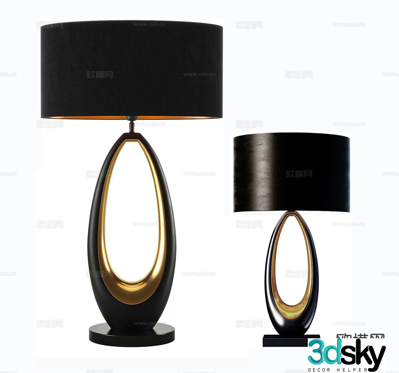 Light luxury desk lamp 3D model