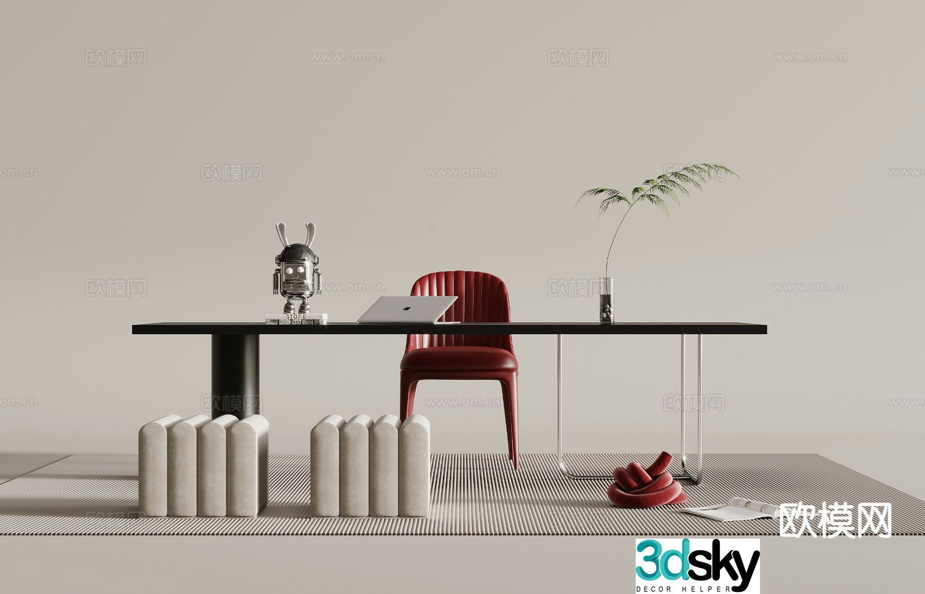 Modern desk 3d model