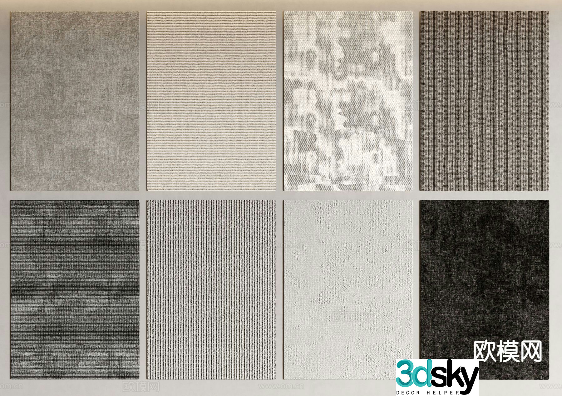 Modern carpet Square carpet 3d model