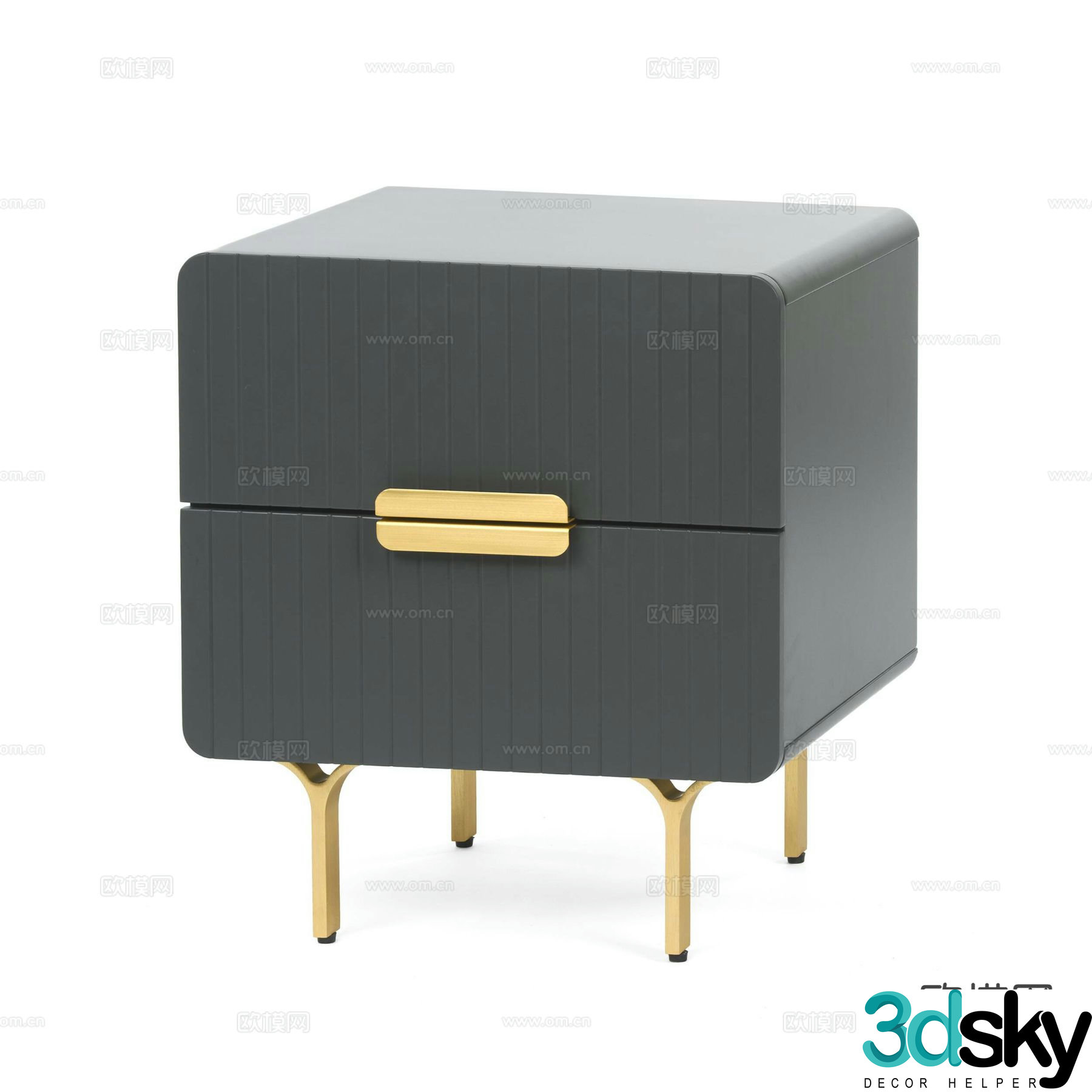 Modern bedside table 3d model