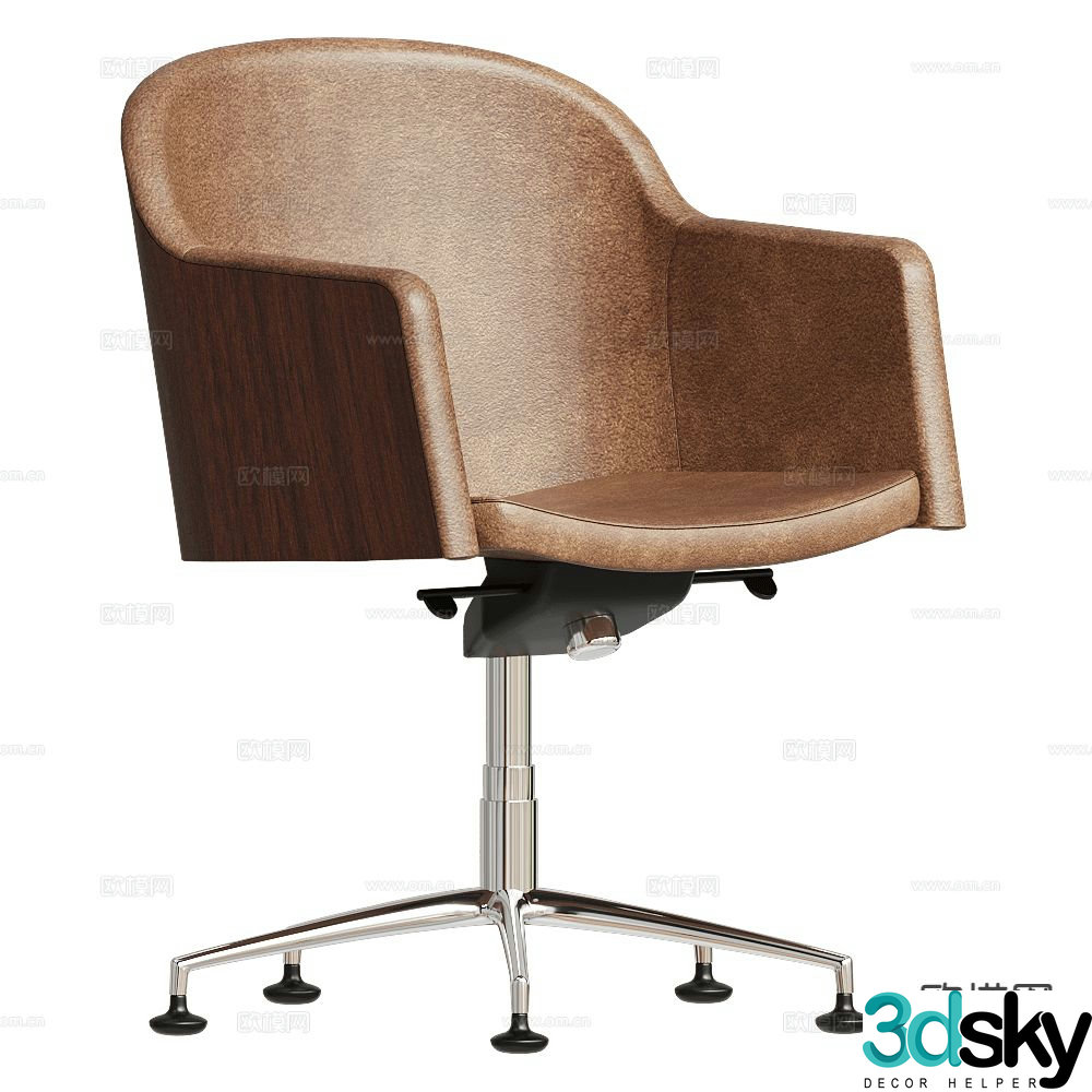 Polflex office chair conference chair staff chair 3d model