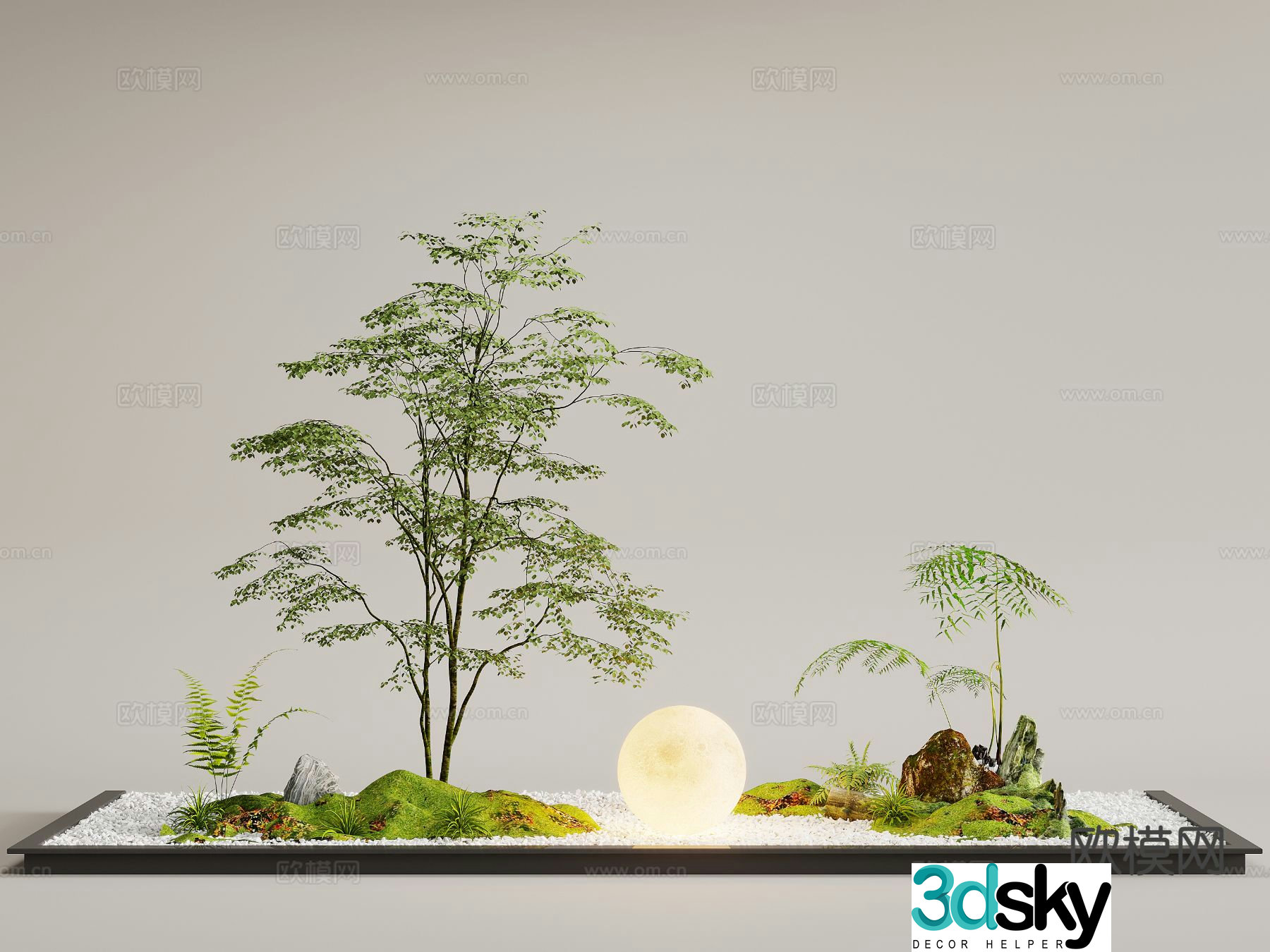 Landscape sketch plant landscaping 3D model