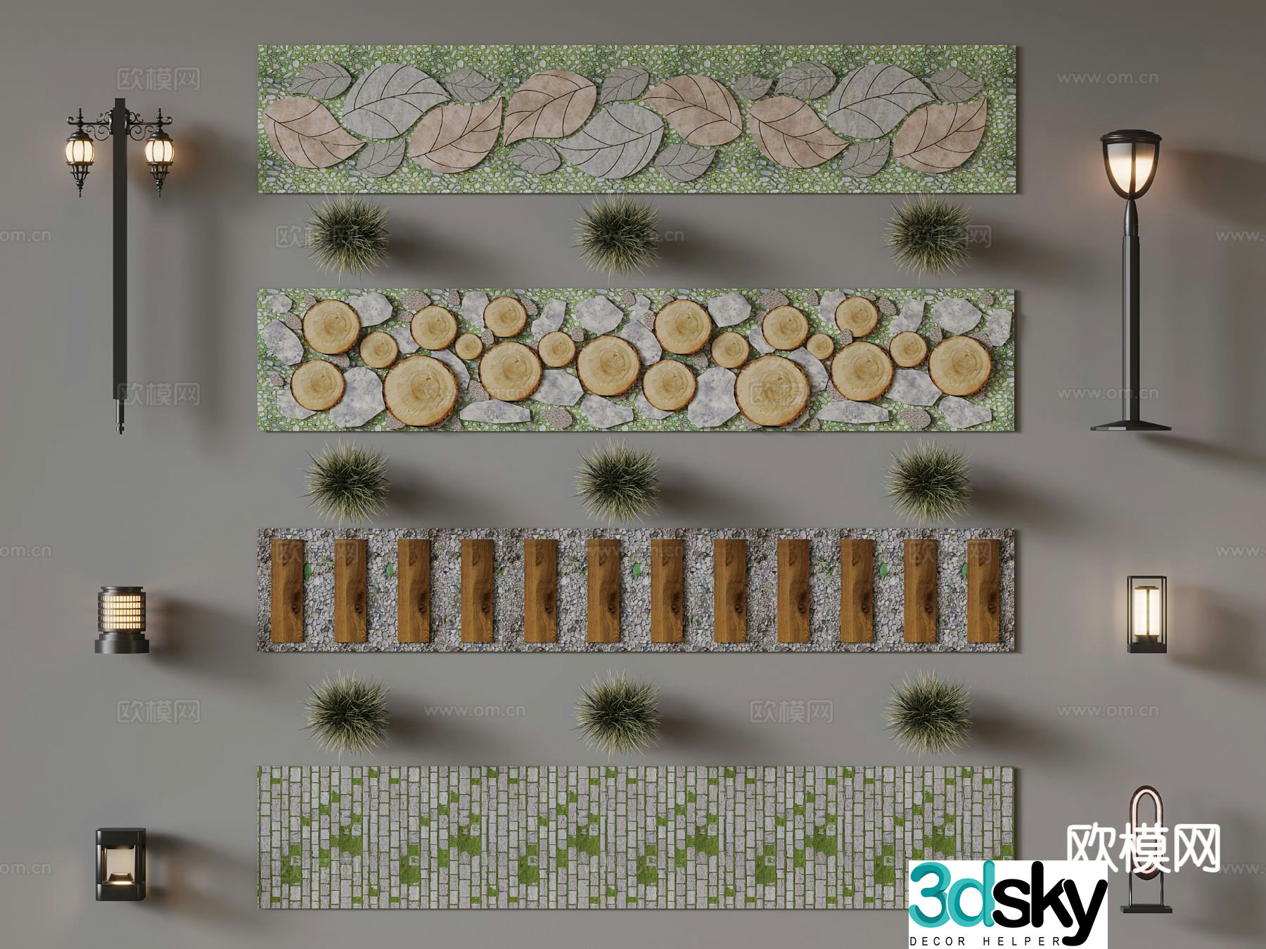 Modern slate step 3d model