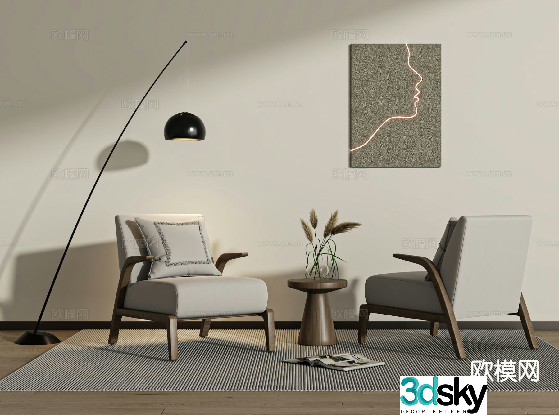 Modern lounge chair 3d model