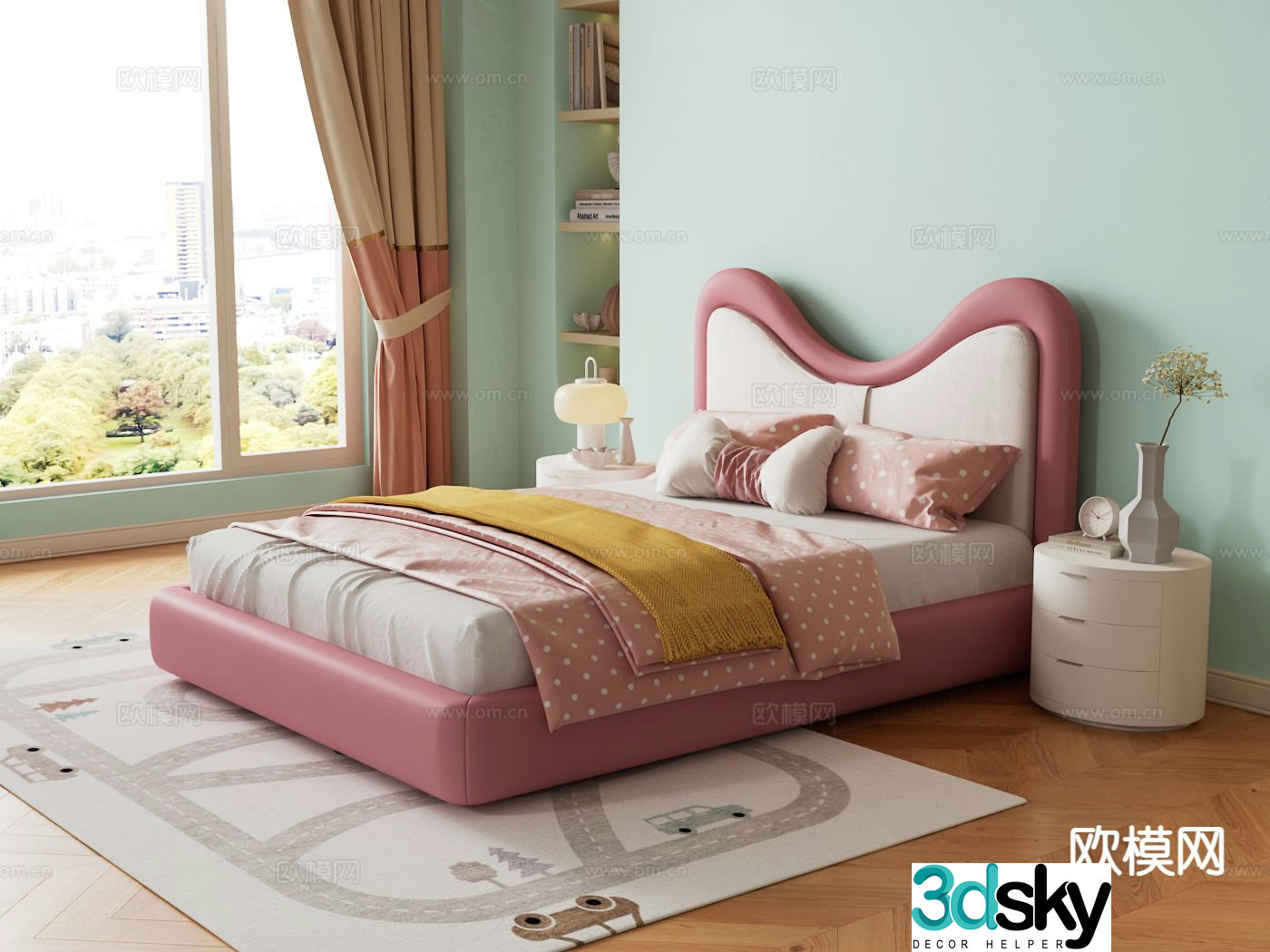 Cartoon children’s bed 3d model
