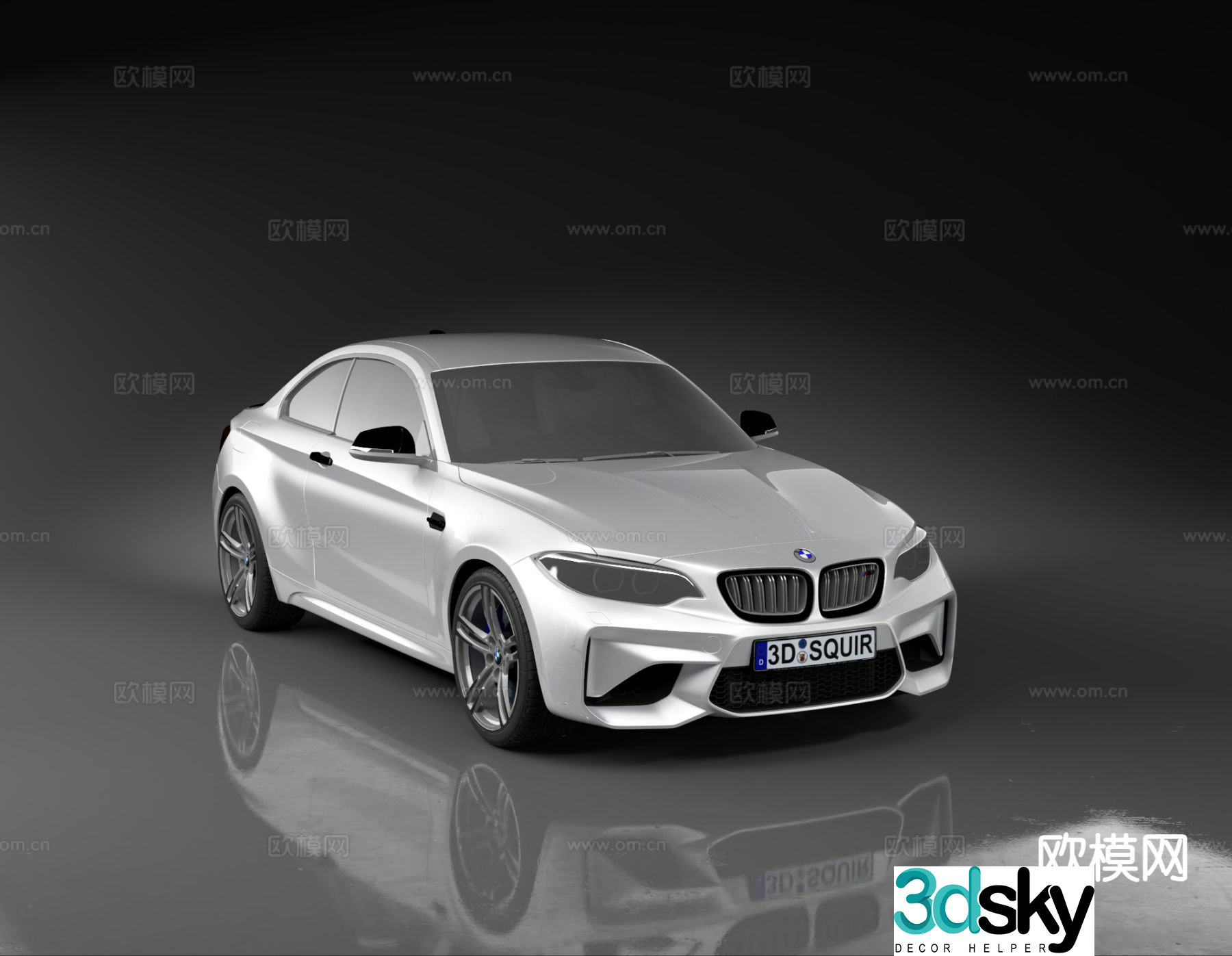 bmw car sedan 3d model