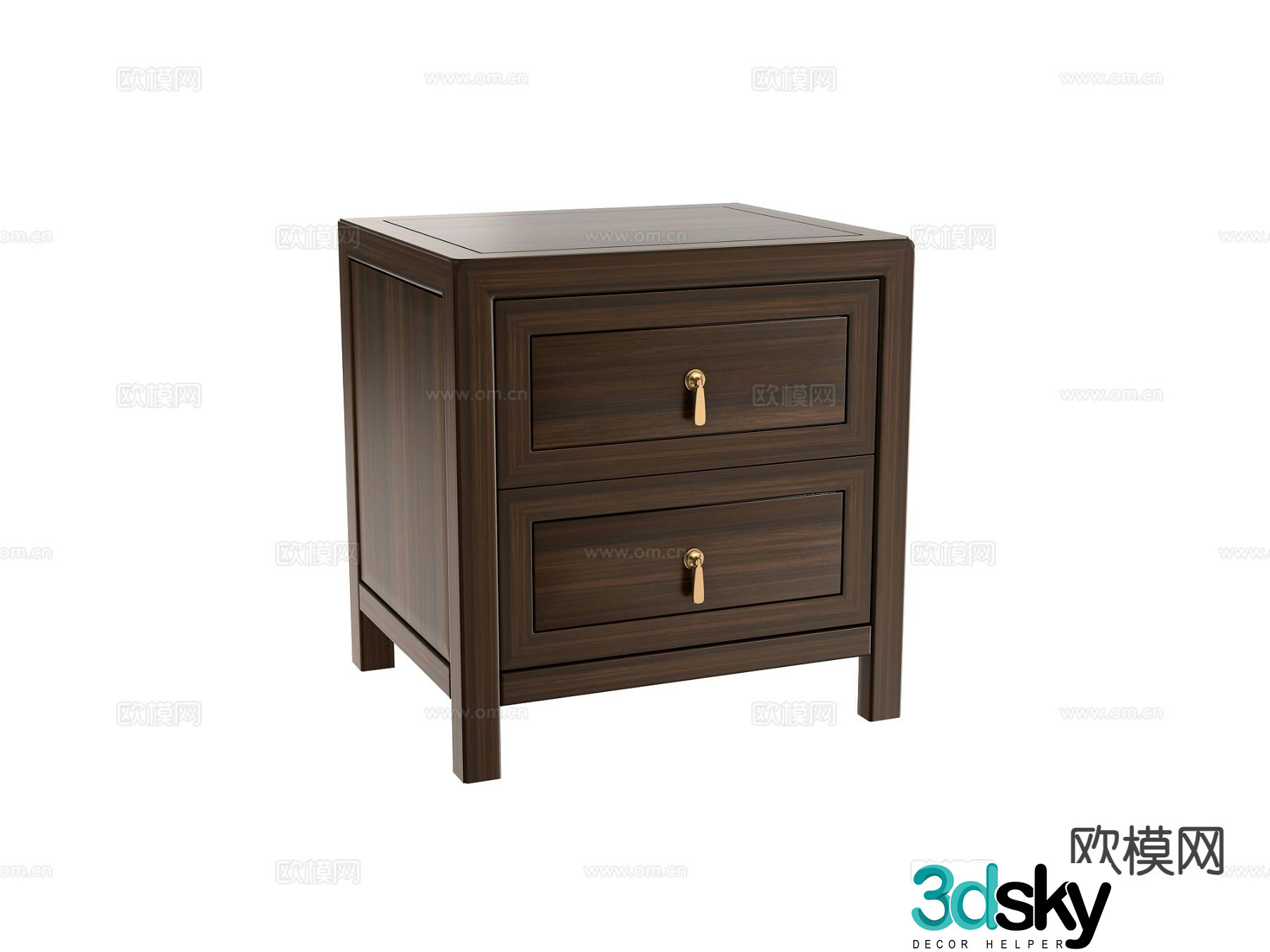 New Chinese style bedside table 3d model