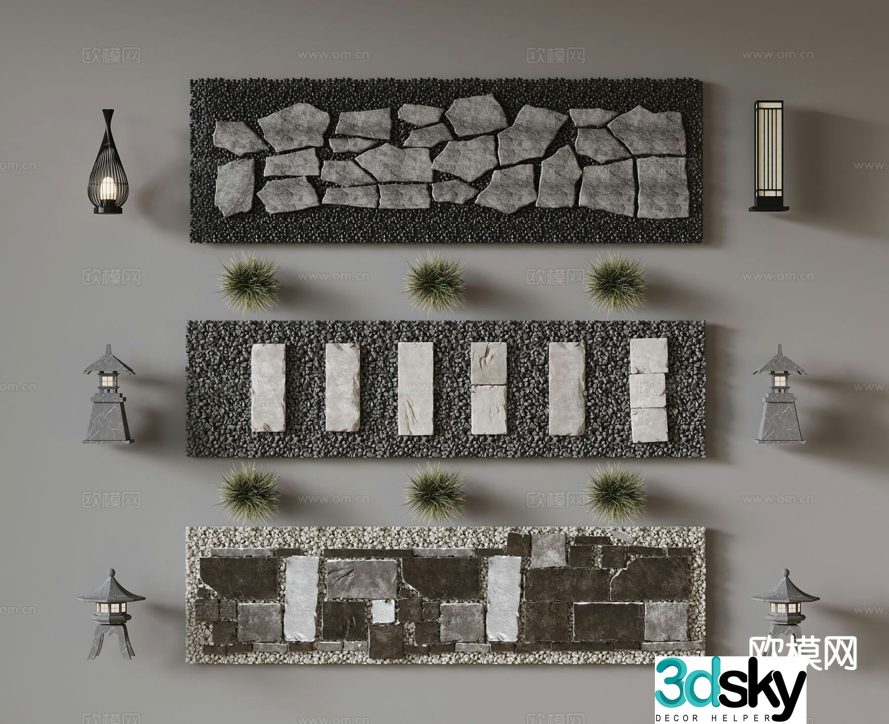 Modern slate step 3d model
