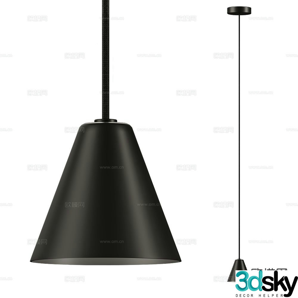 Robin modern chandelier 3d model