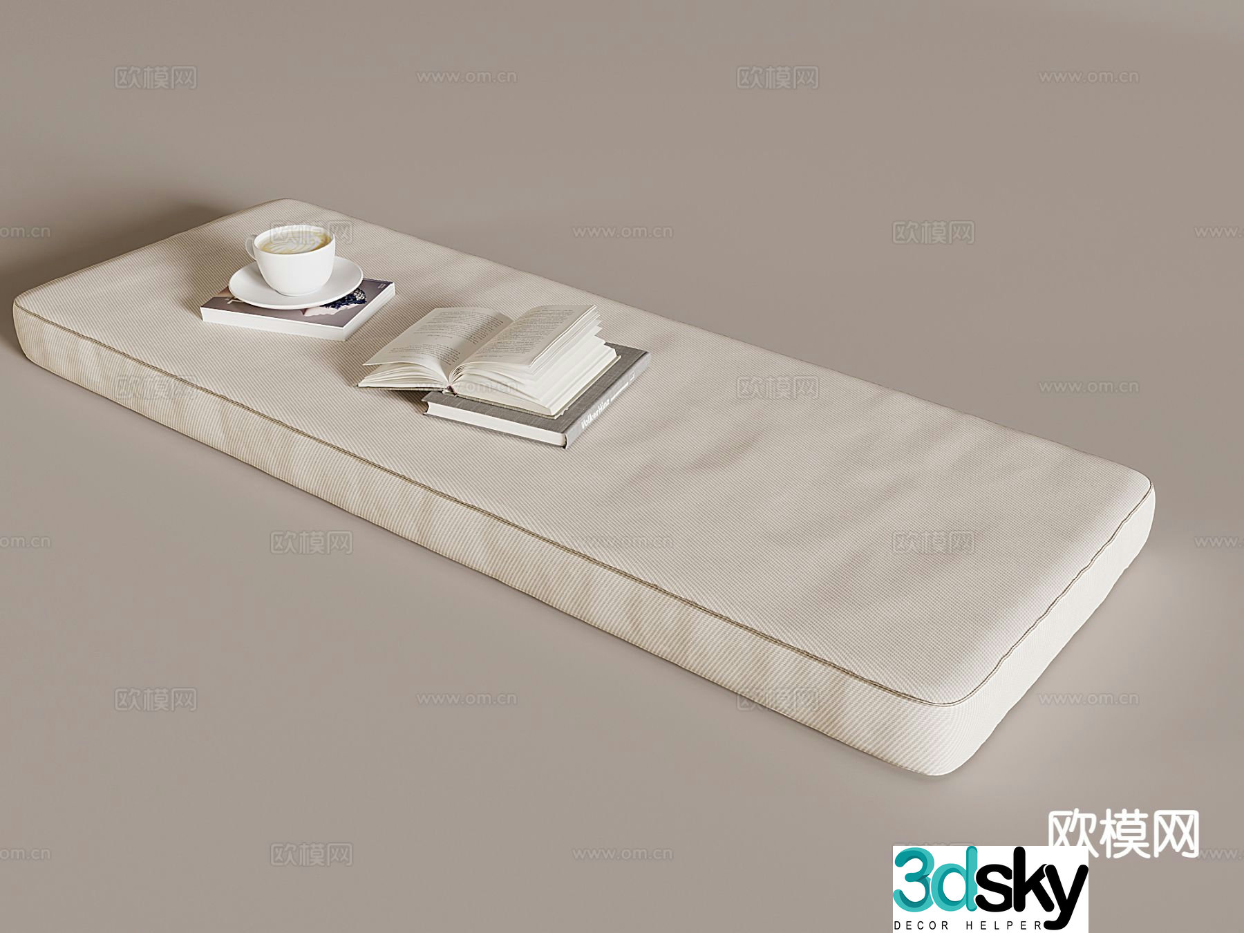 Cream style cushion bay window cushion tatami cushion 3D model
