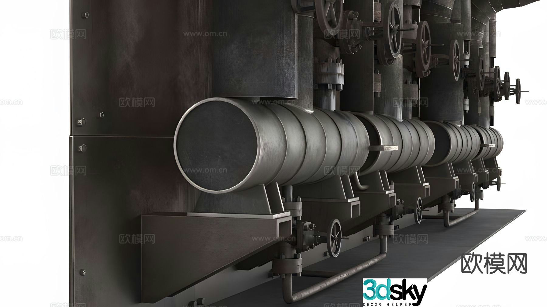 Industrial air duct 3d model