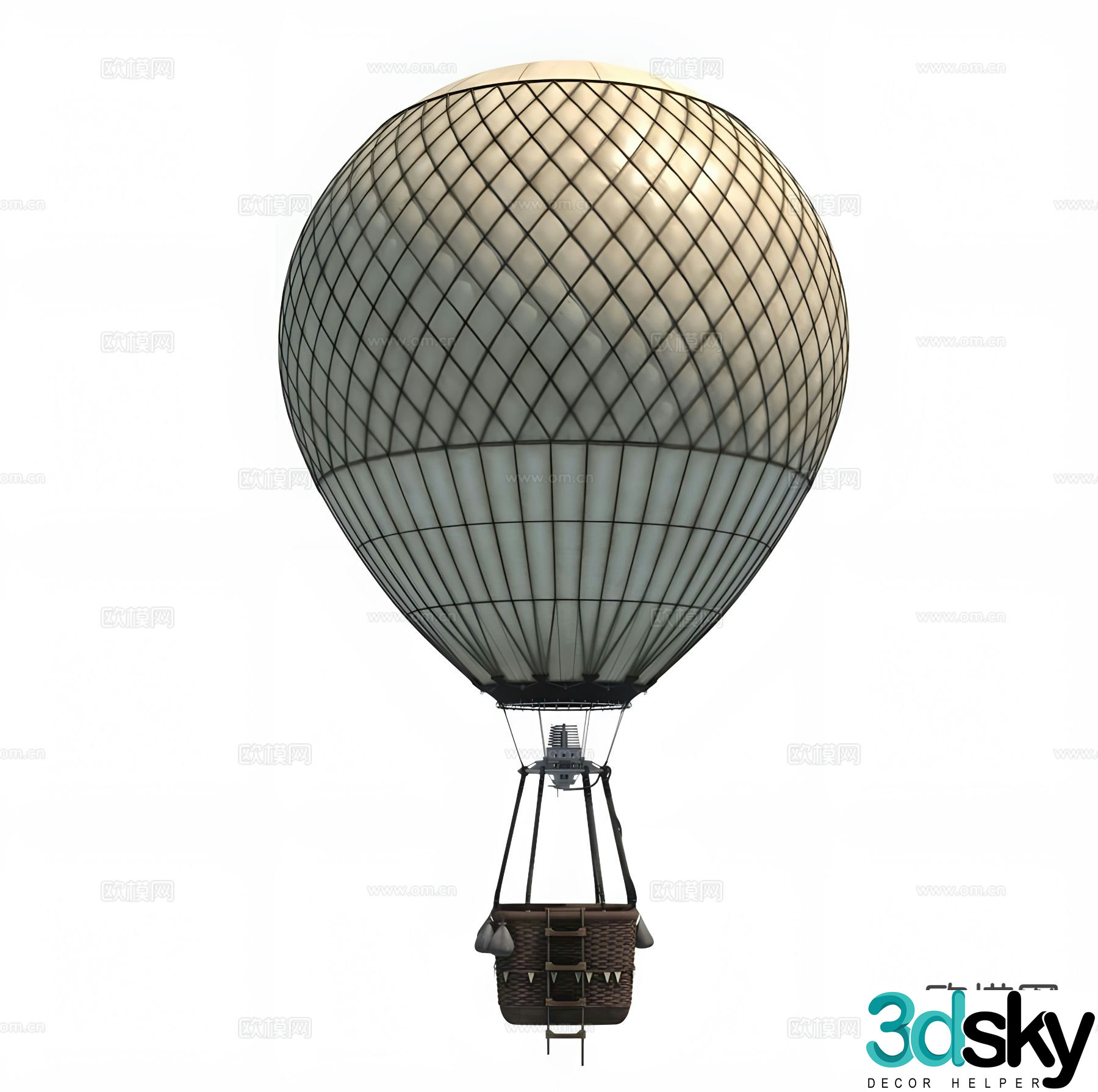 Hot air balloon 3d model