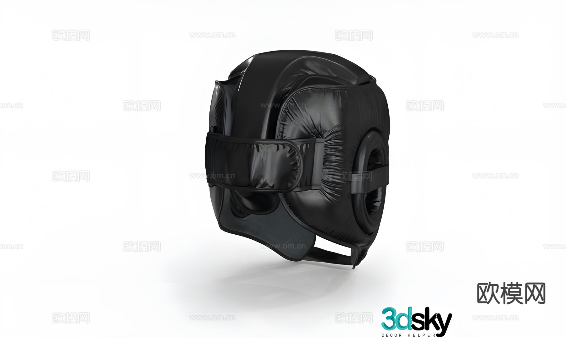 Boxing equipment training helmet 3d model