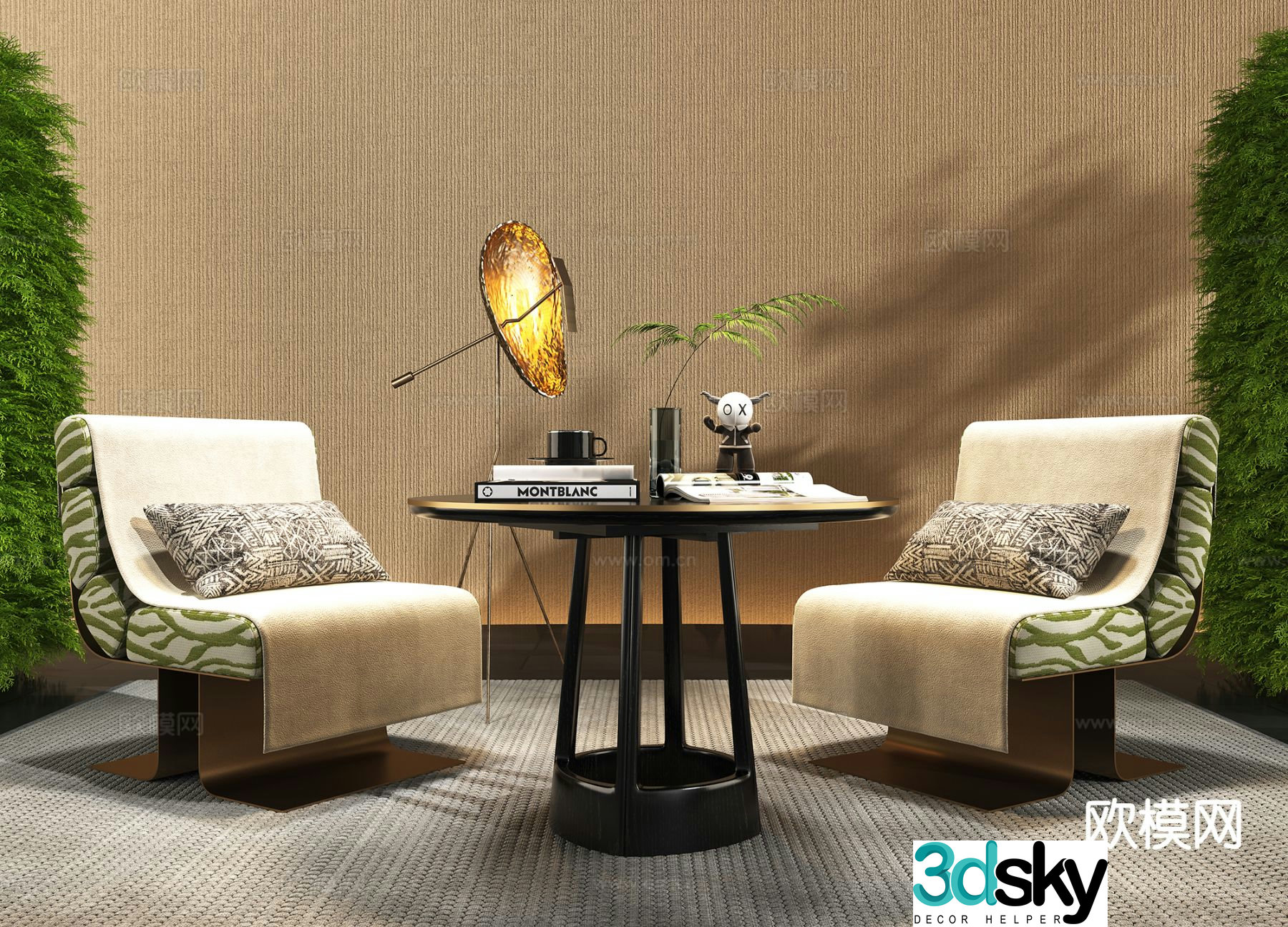 Modern lounge chair 3d model