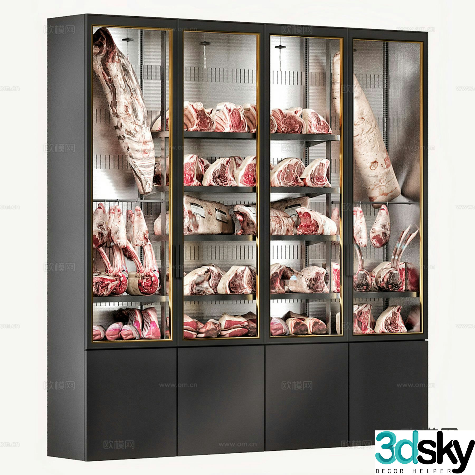 Modern display cabinet 3d model