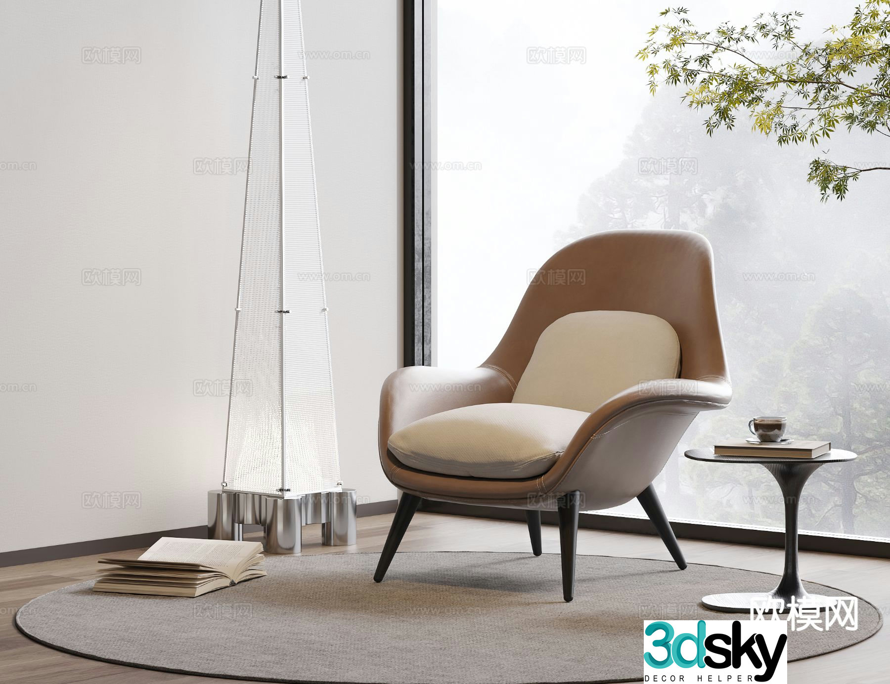 Modern lounge chair 3d model